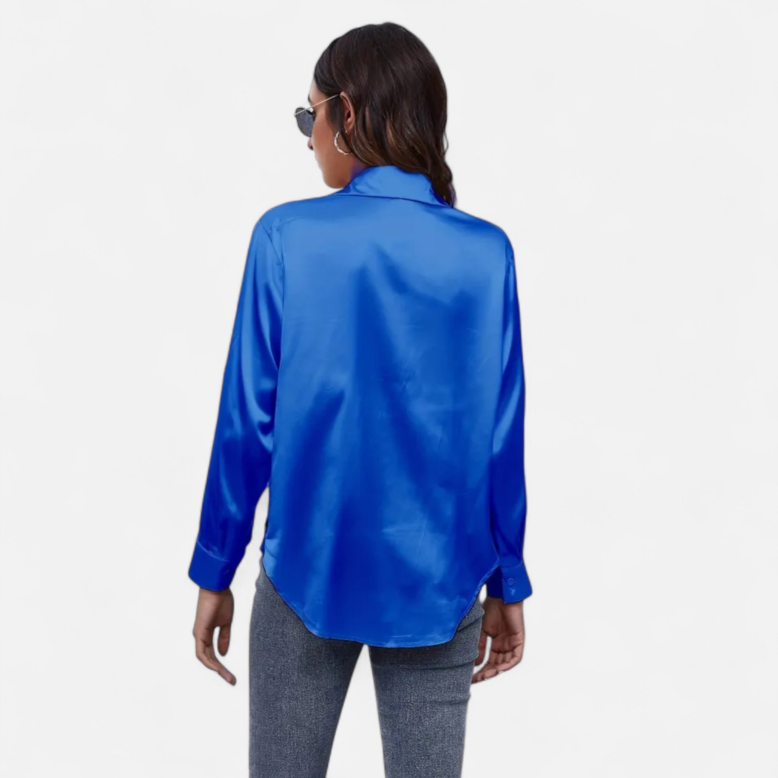 Lazaro Mode | Blusa Satinada de Mujer de Manga Larga – Elegancia Atemporal