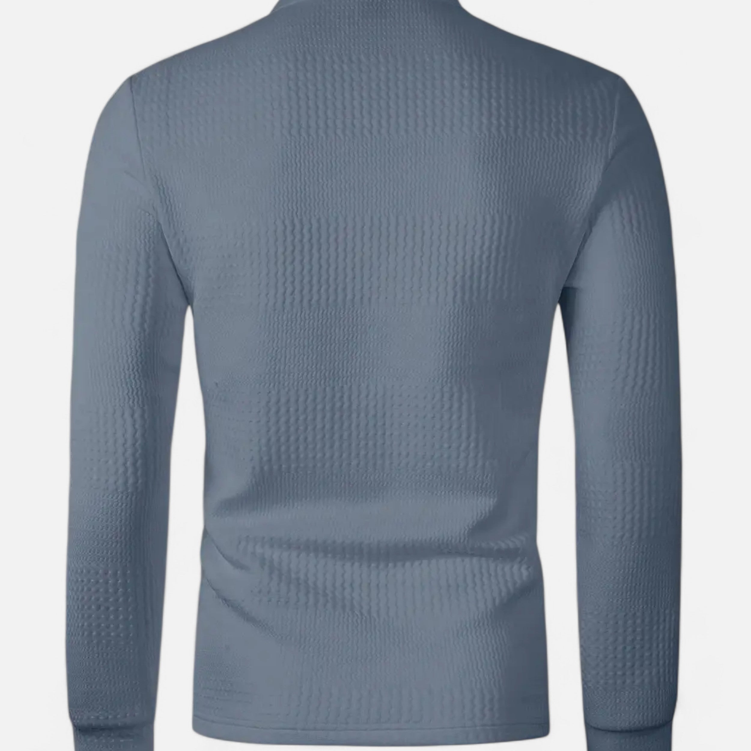 Lazaro Mode | Camiseta Jacquard de Hombre de Manga Larga – Textura y Sofisticación