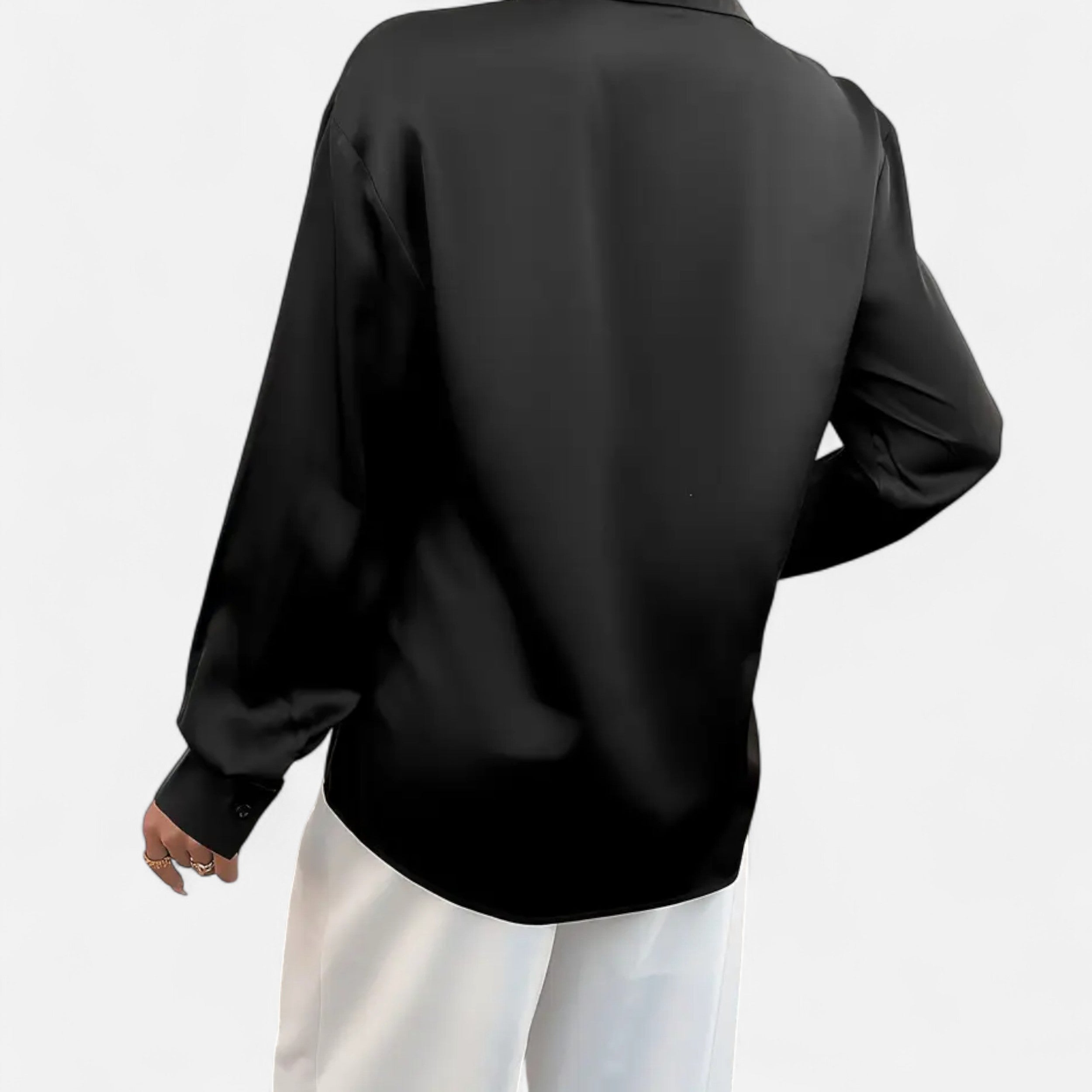 Lazaro Mode | Camisa Satinada de Mujer Abotonada con Manga Larga – Elegancia Atemporal