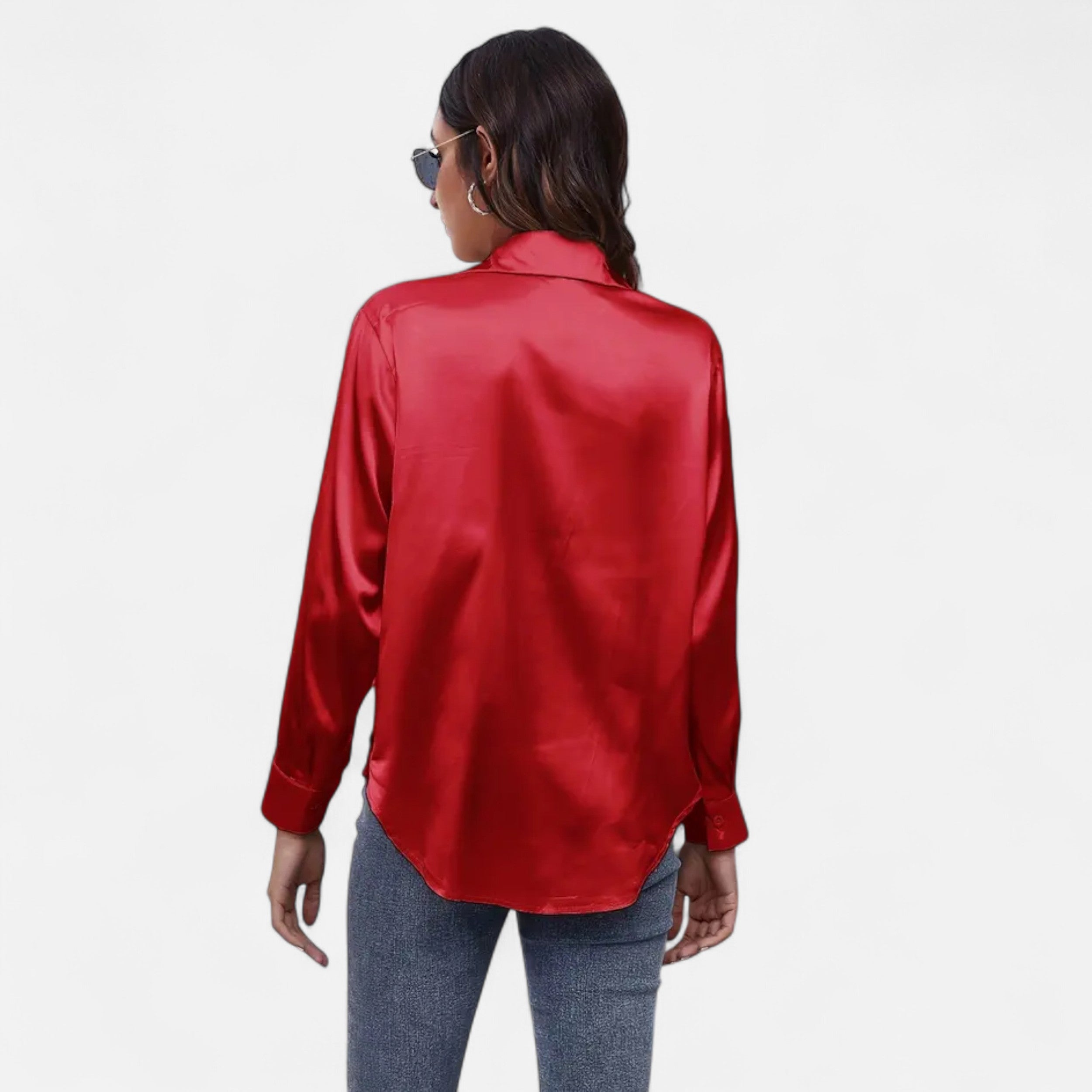 Lazaro Mode | Blusa Satinada de Mujer de Manga Larga – Elegancia Atemporal