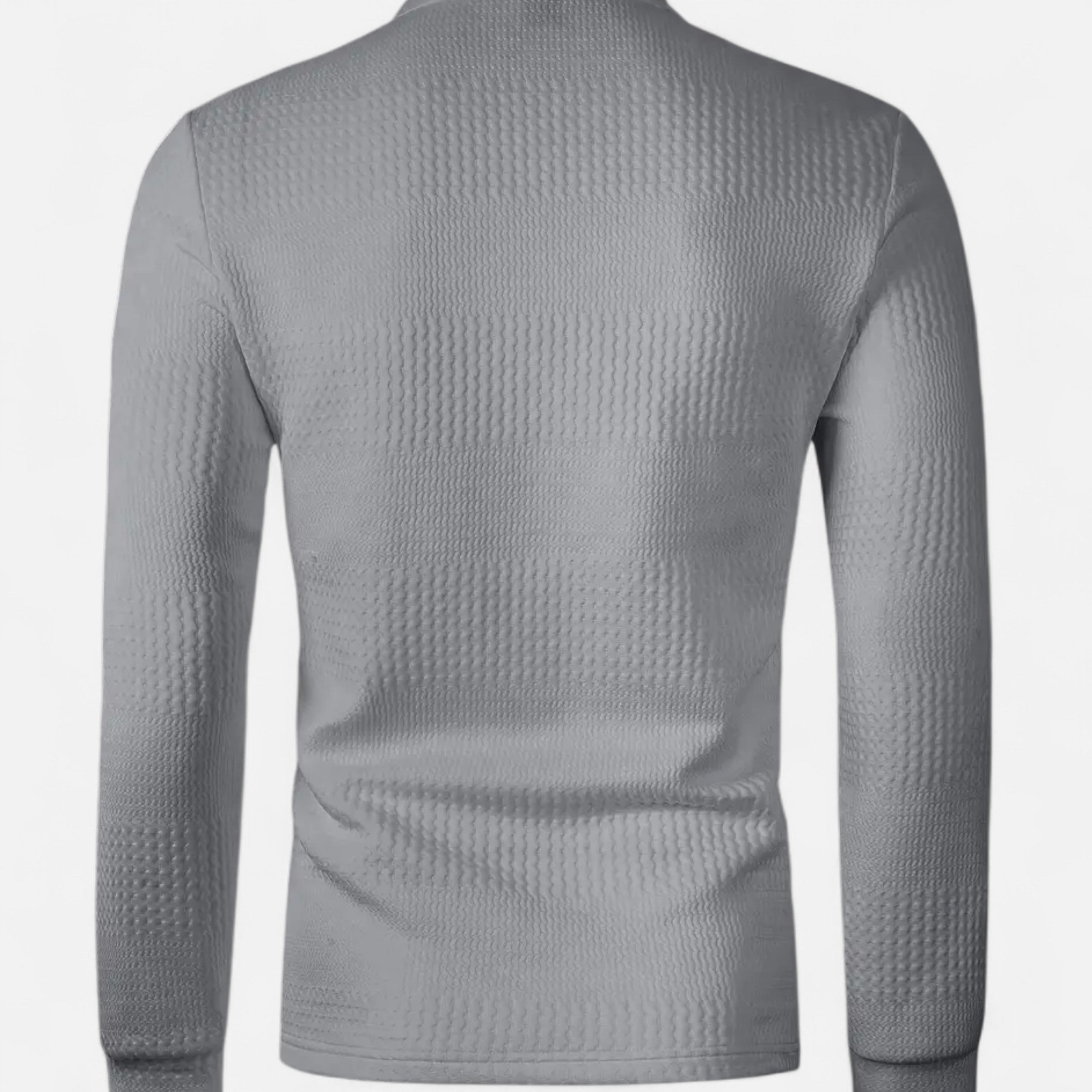 Lazaro Mode | Camiseta Jacquard de Hombre de Manga Larga – Textura y Sofisticación
