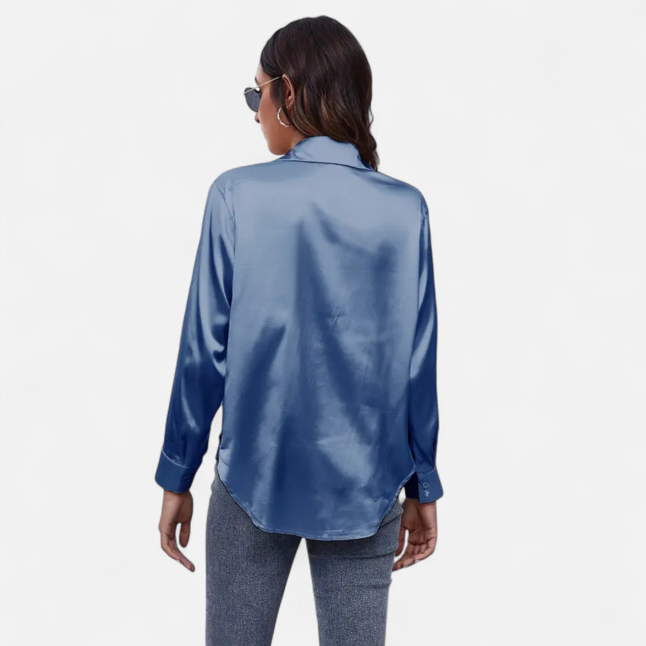Lazaro Mode | Blusa Satinada de Mujer de Manga Larga – Elegancia Atemporal
