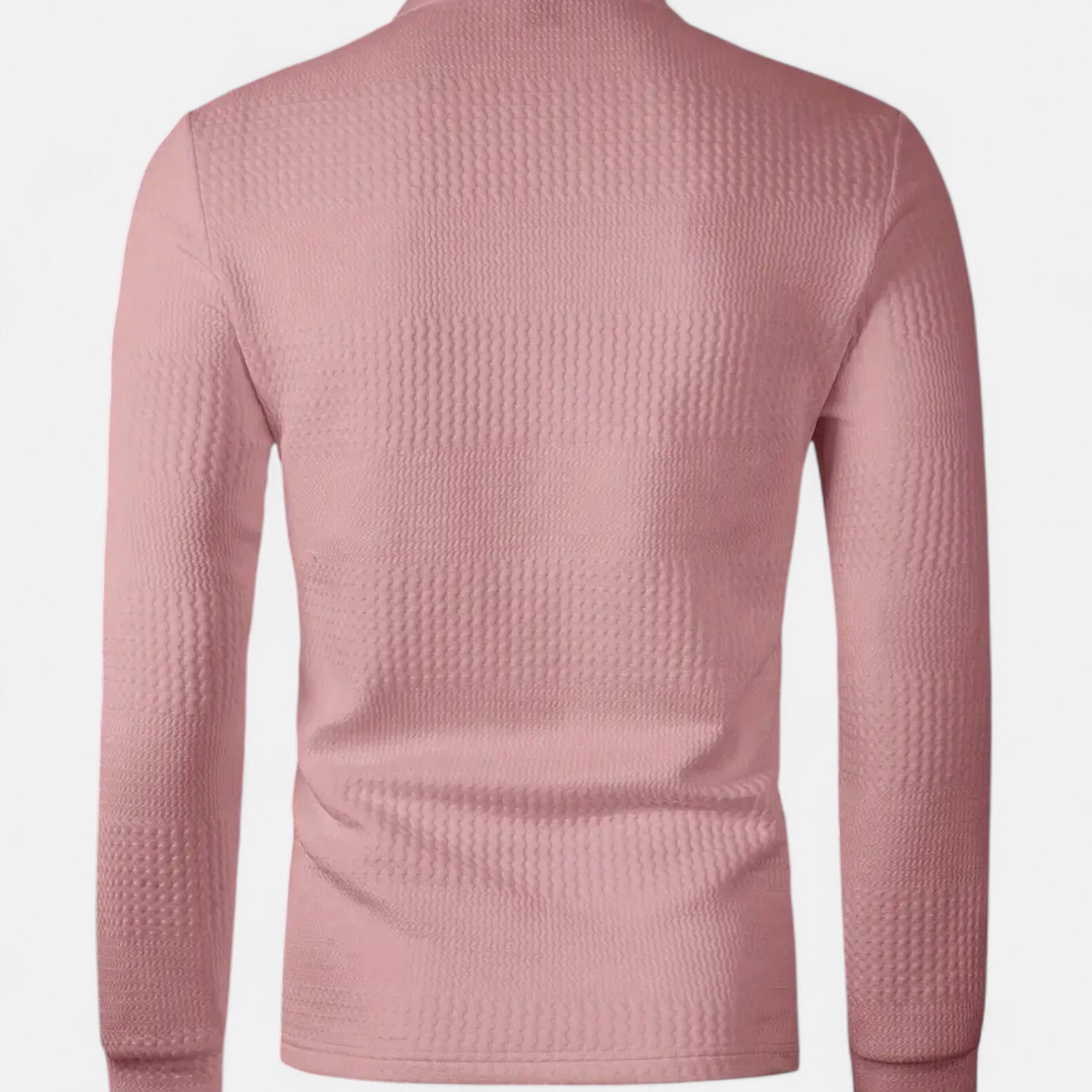 Lazaro Mode | Camiseta Jacquard de Hombre de Manga Larga – Textura y Sofisticación