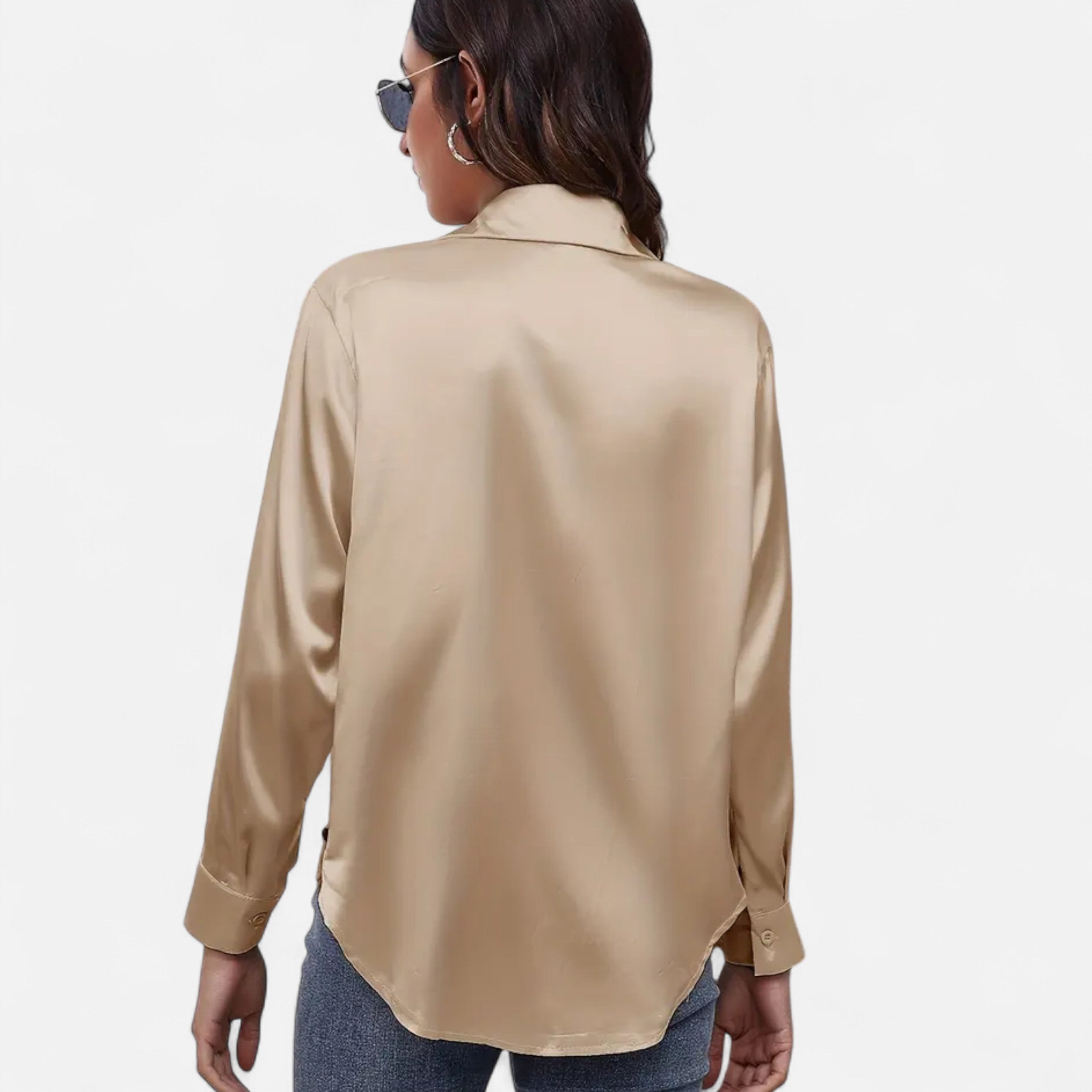 Lazaro Mode | Blusa Satinada de Mujer de Manga Larga – Elegancia Atemporal