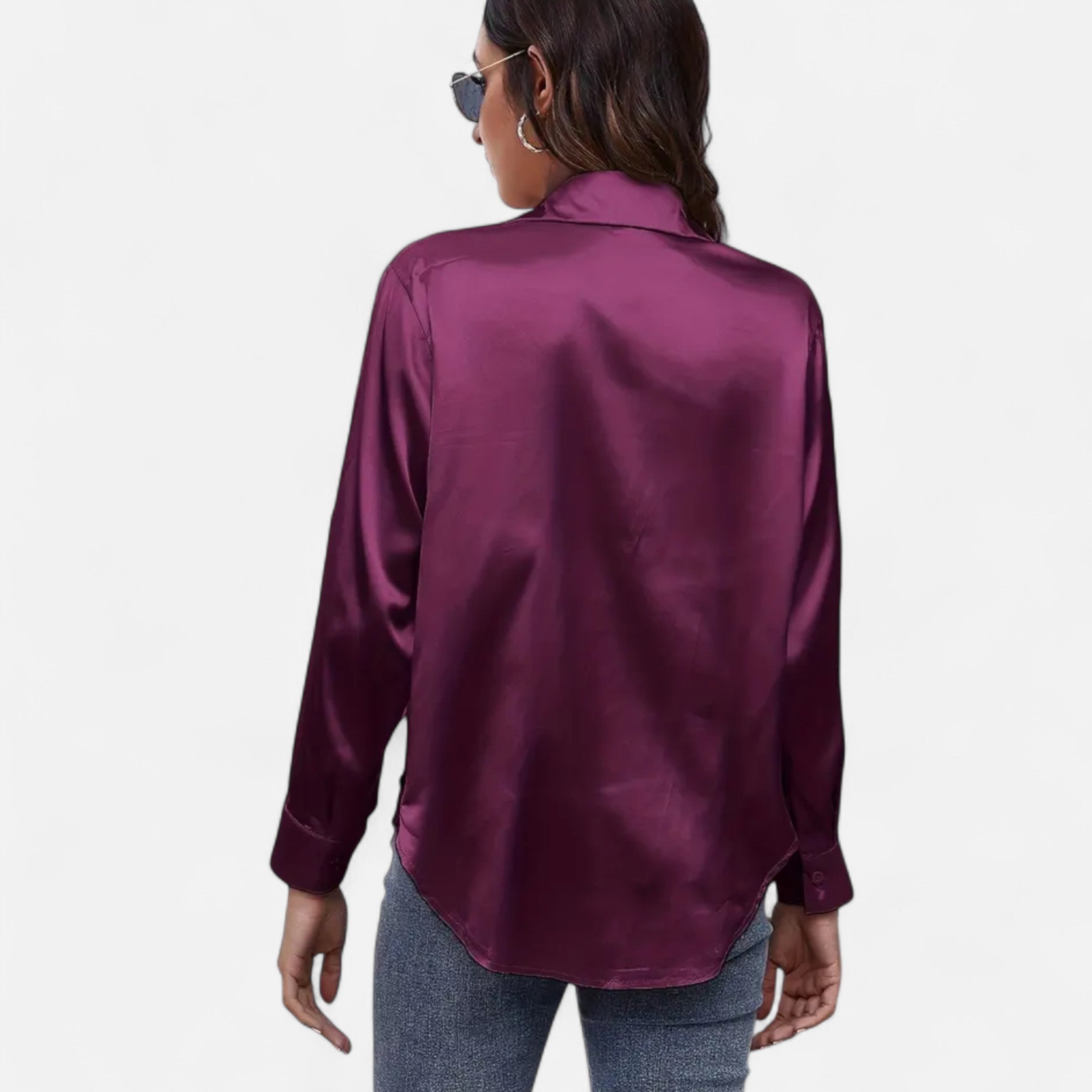 Lazaro Mode | Blusa Satinada de Mujer de Manga Larga – Elegancia Atemporal