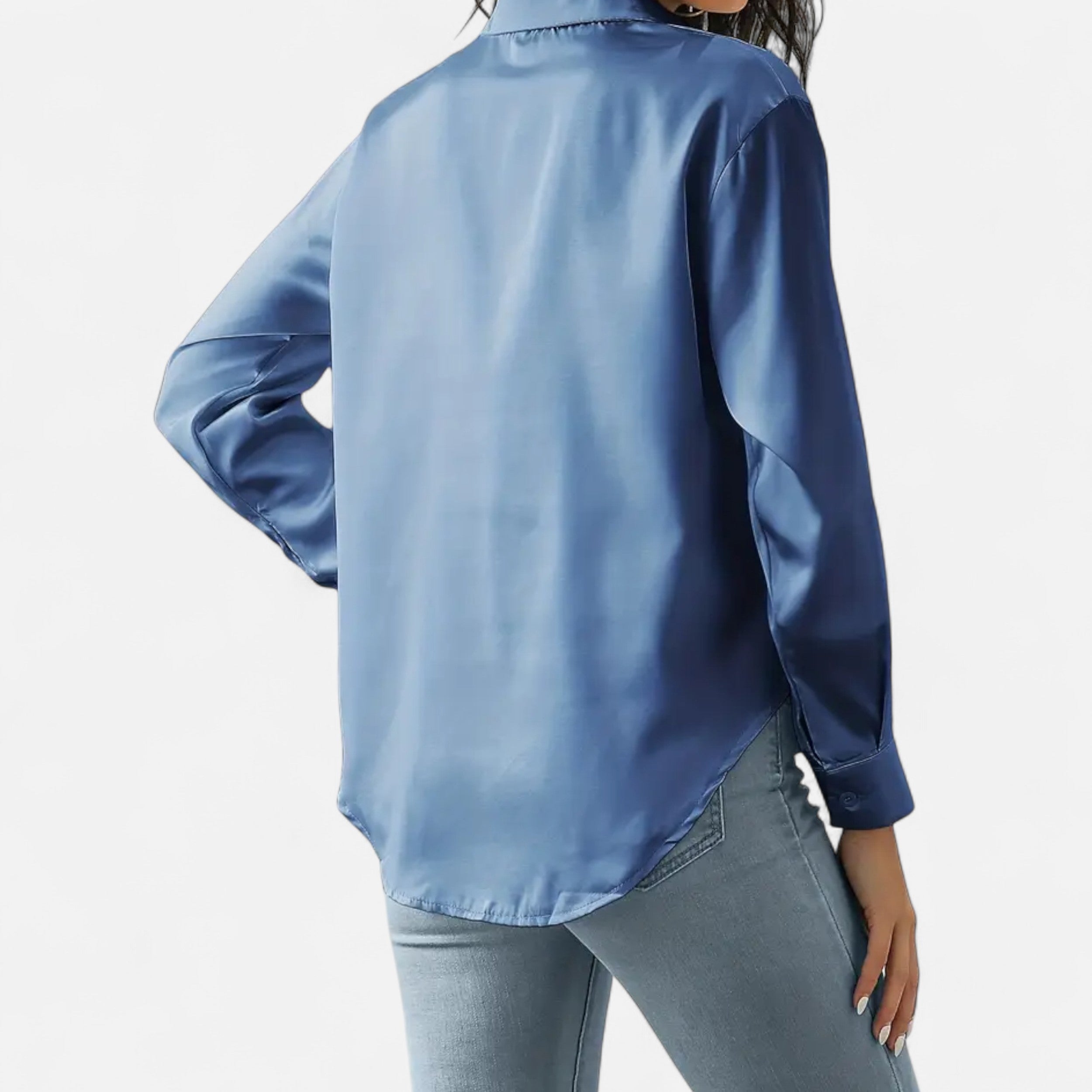 Lazaro Mode | Blusa Satinada de Mujer de Manga Larga – Elegancia Sofisticada