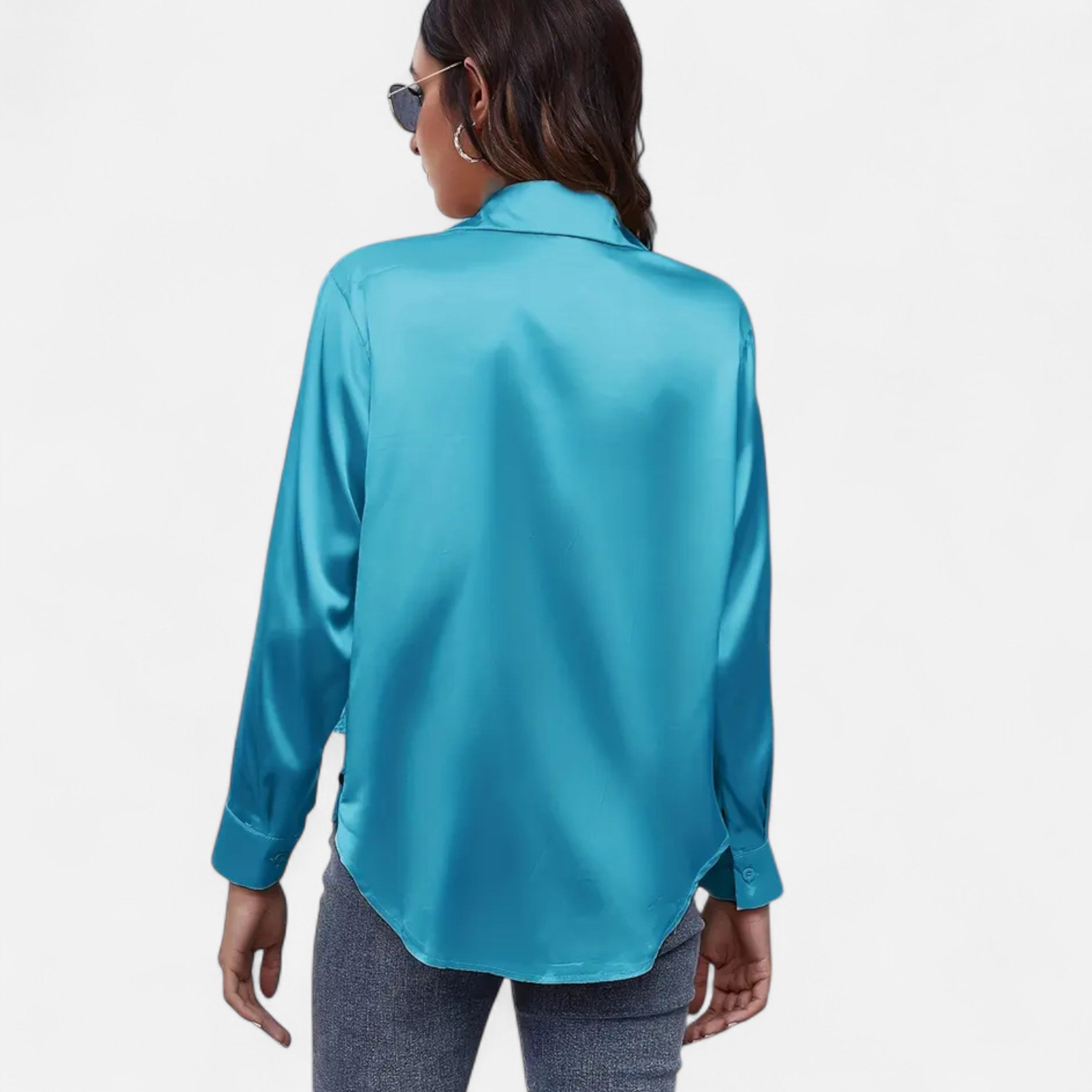 Lazaro Mode | Blusa Satinada de Mujer de Manga Larga – Elegancia Atemporal