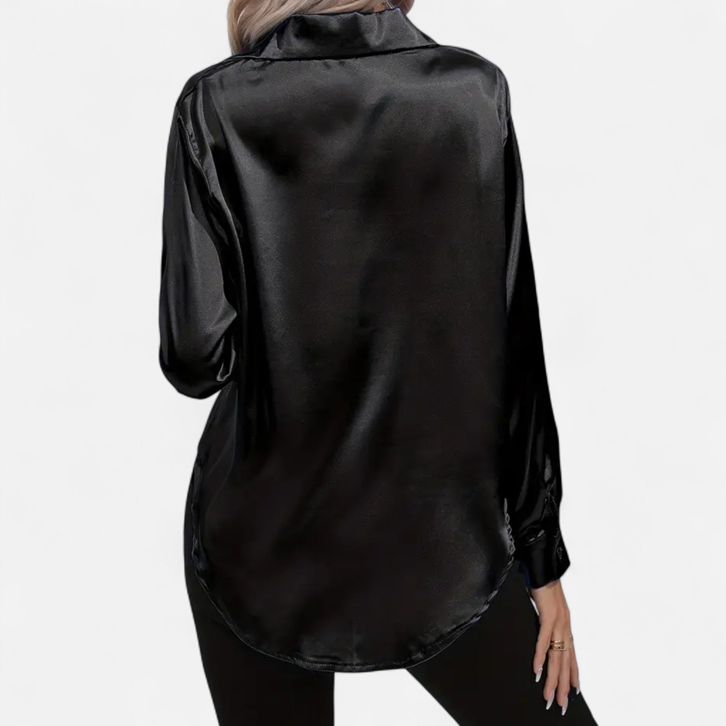Lazaro Mode | Blusa Satinada de Mujer de Manga Larga – Elegancia Sofisticada