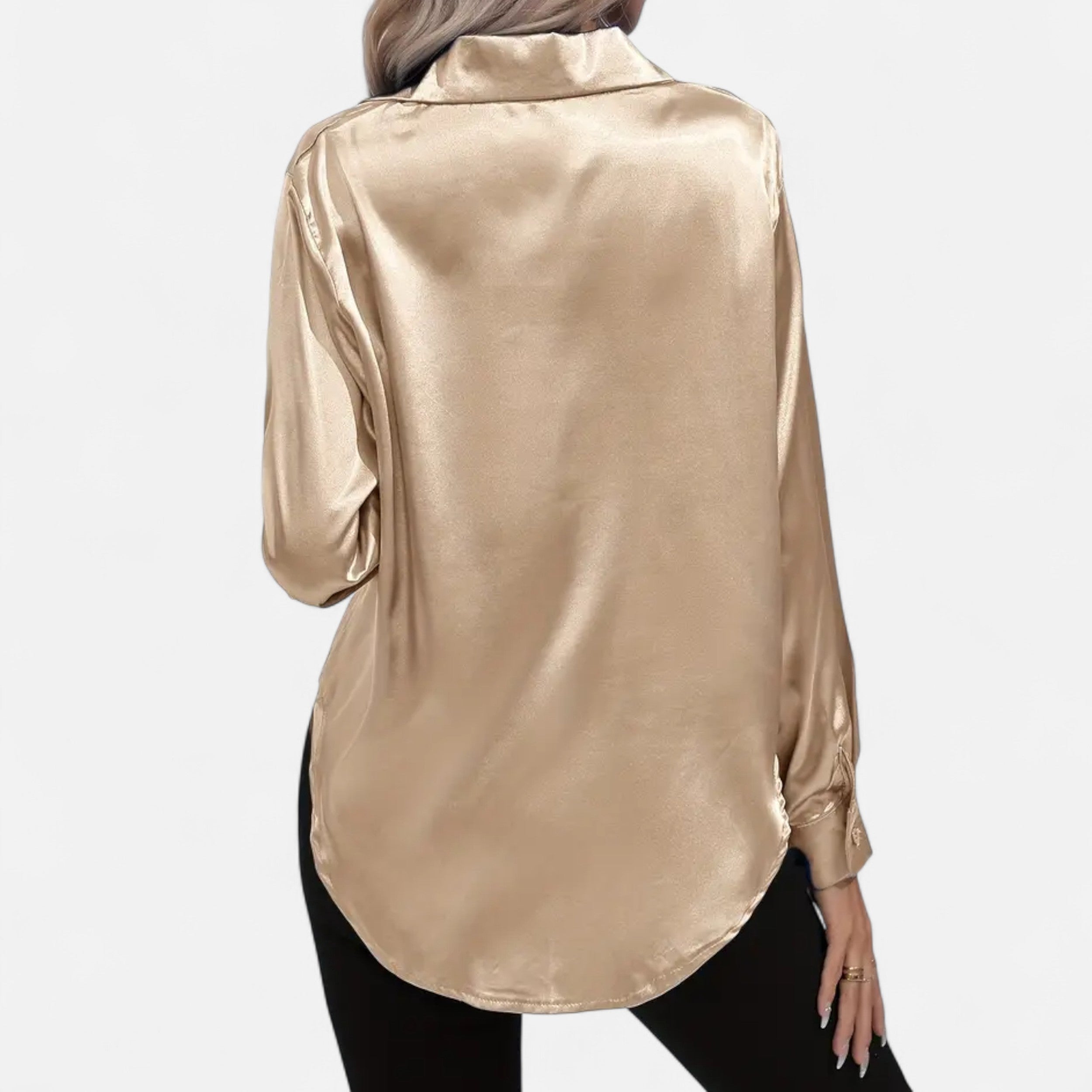 Lazaro Mode | Blusa Satinada de Mujer de Manga Larga – Elegancia Sofisticada
