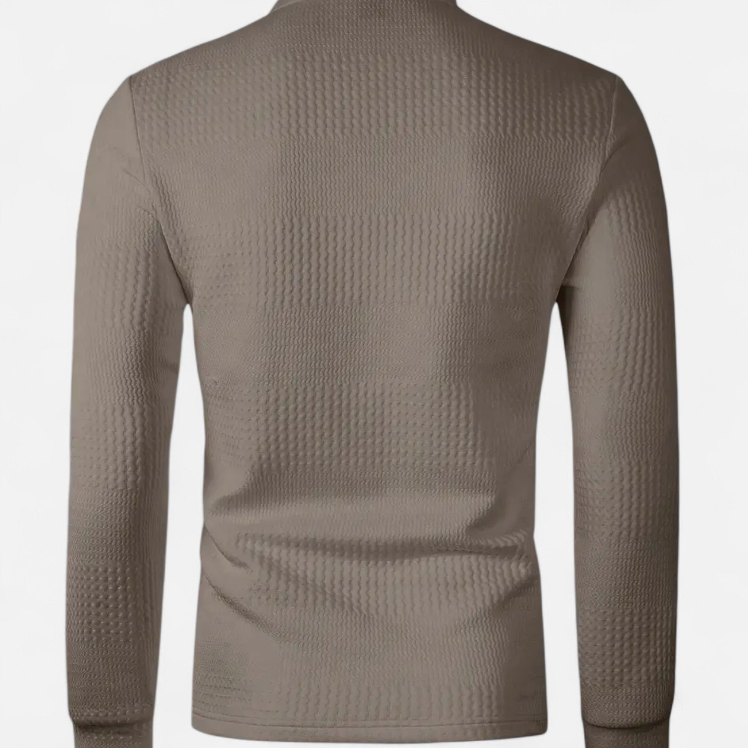 Lazaro Mode | Camiseta Jacquard de Hombre de Manga Larga – Textura y Sofisticación