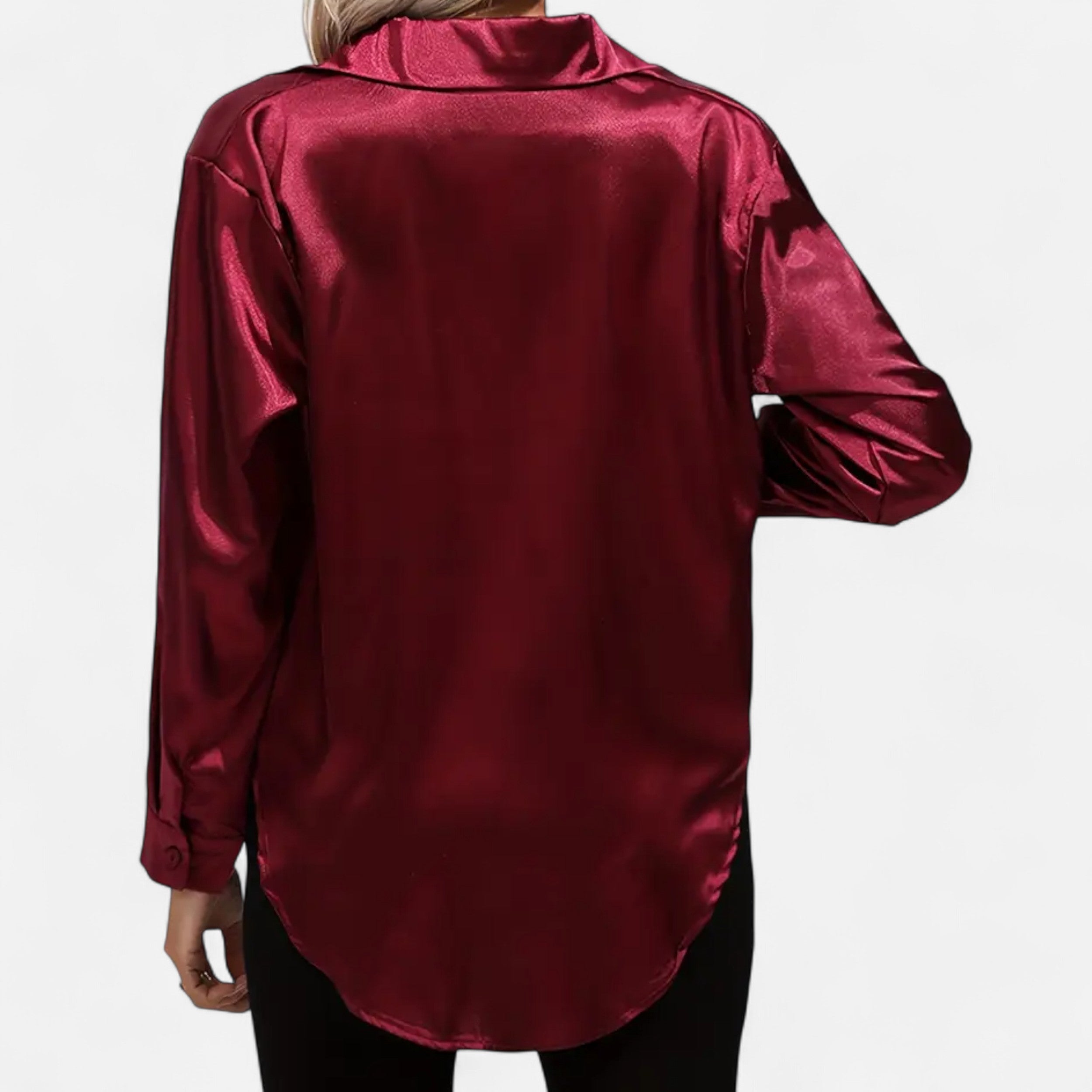 Lazaro Mode | Blusa Satinada de Mujer de Manga Larga – Elegancia Sofisticada
