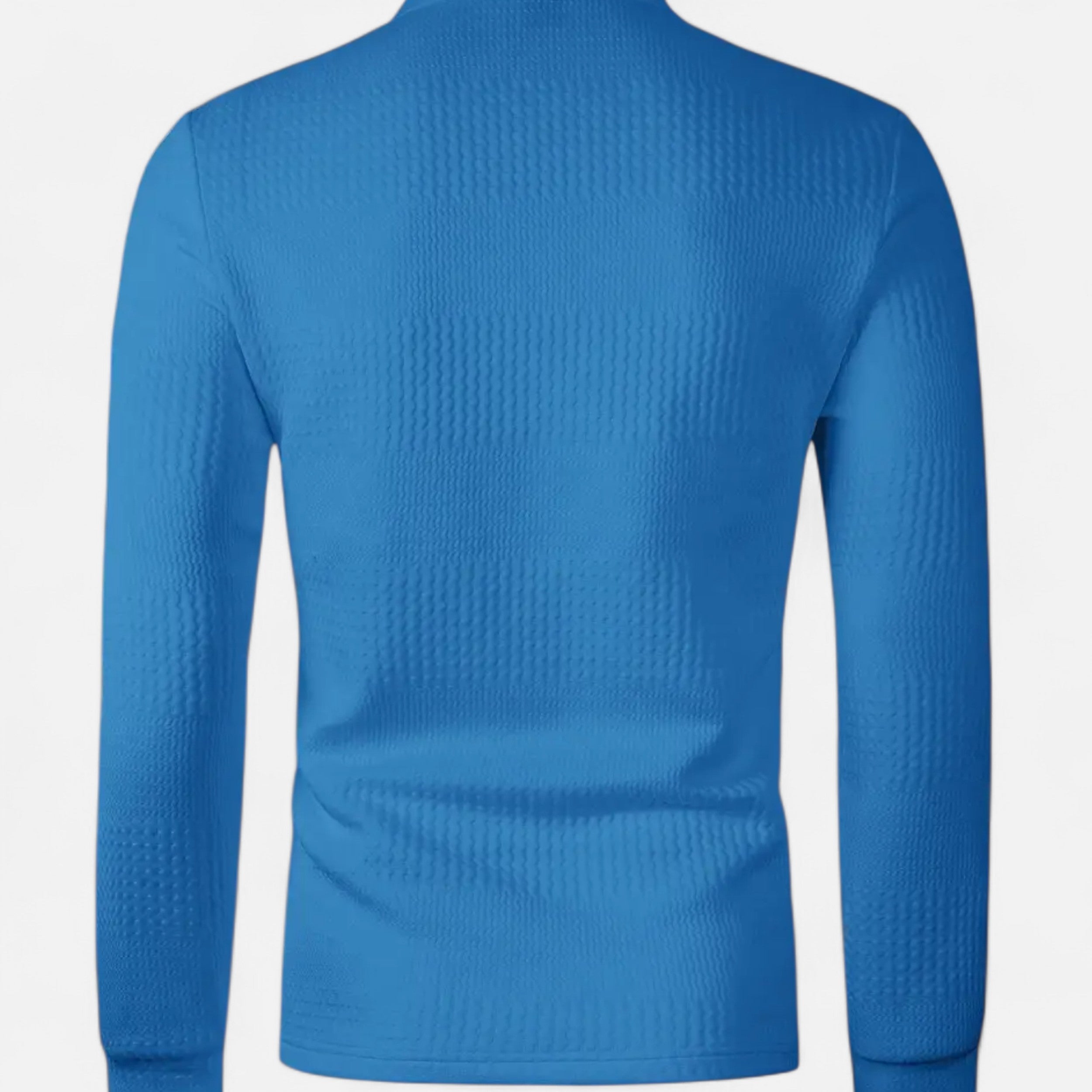 Lazaro Mode | Camiseta Jacquard de Hombre de Manga Larga – Textura y Sofisticación