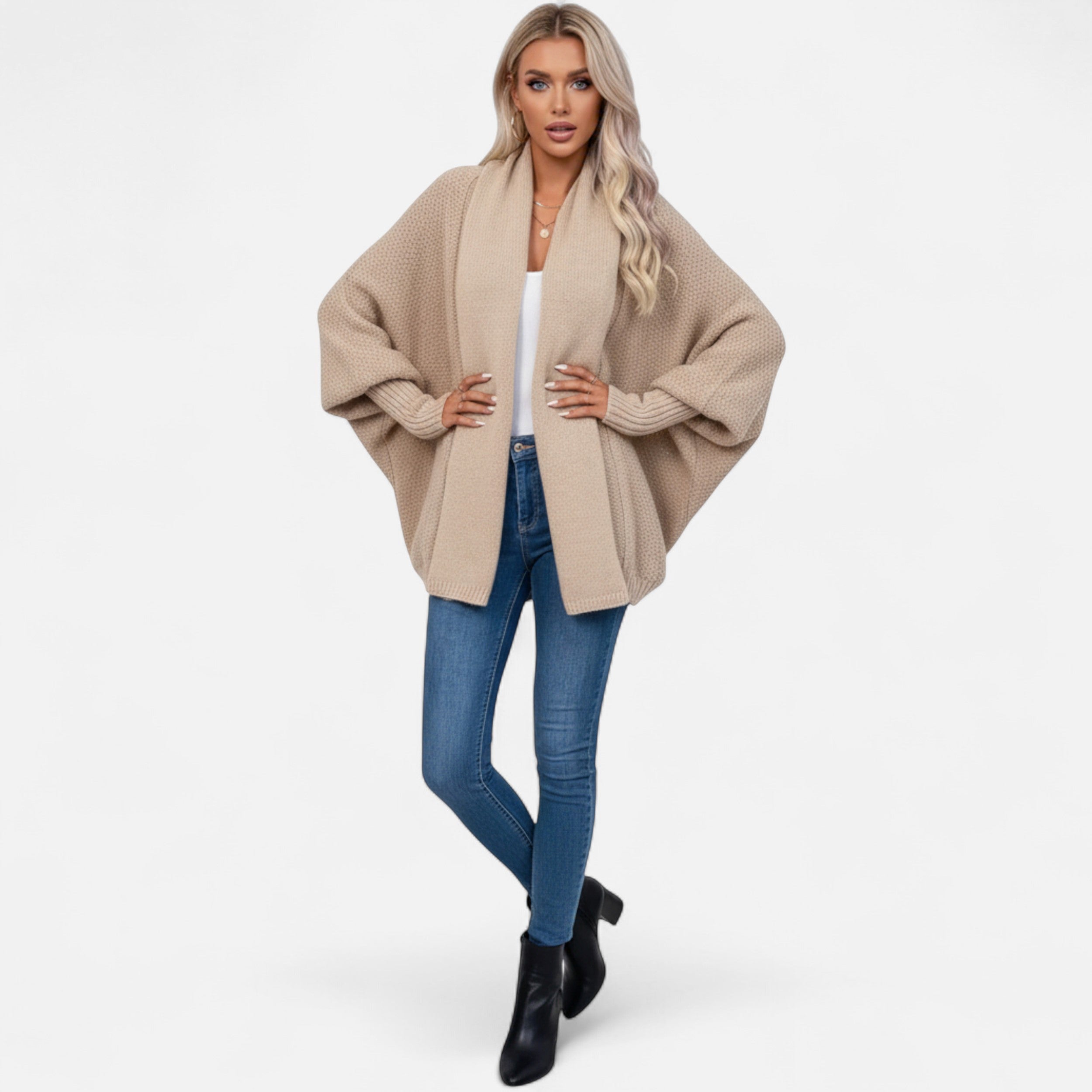 Lazaro Mode | Cárdigan de Mujer con Mangas Acampanadas – Elegancia con Movimiento