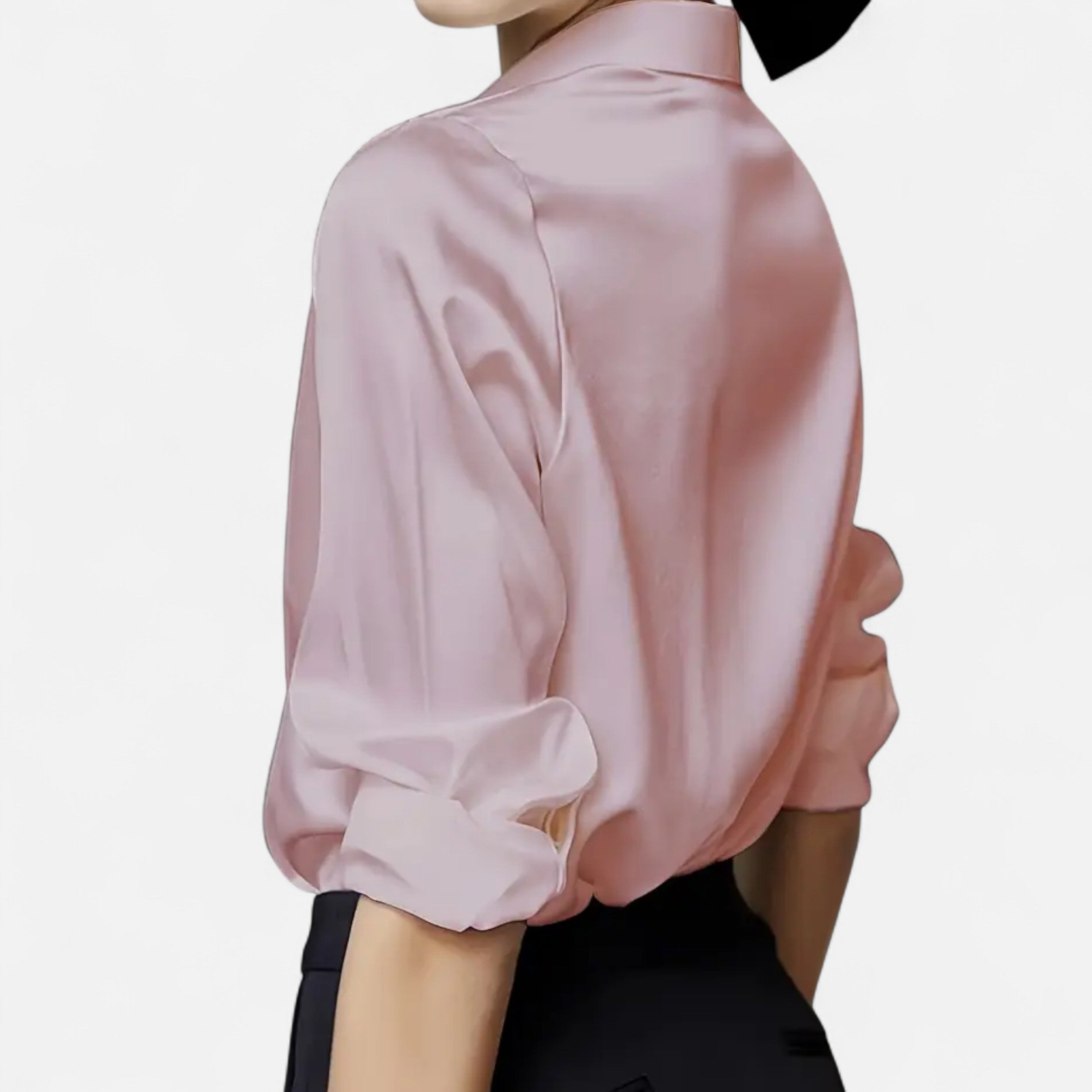 Lazaro Mode | Blusa Satinada de Mujer con Botones y Manga Larga – Distinción Clásica
