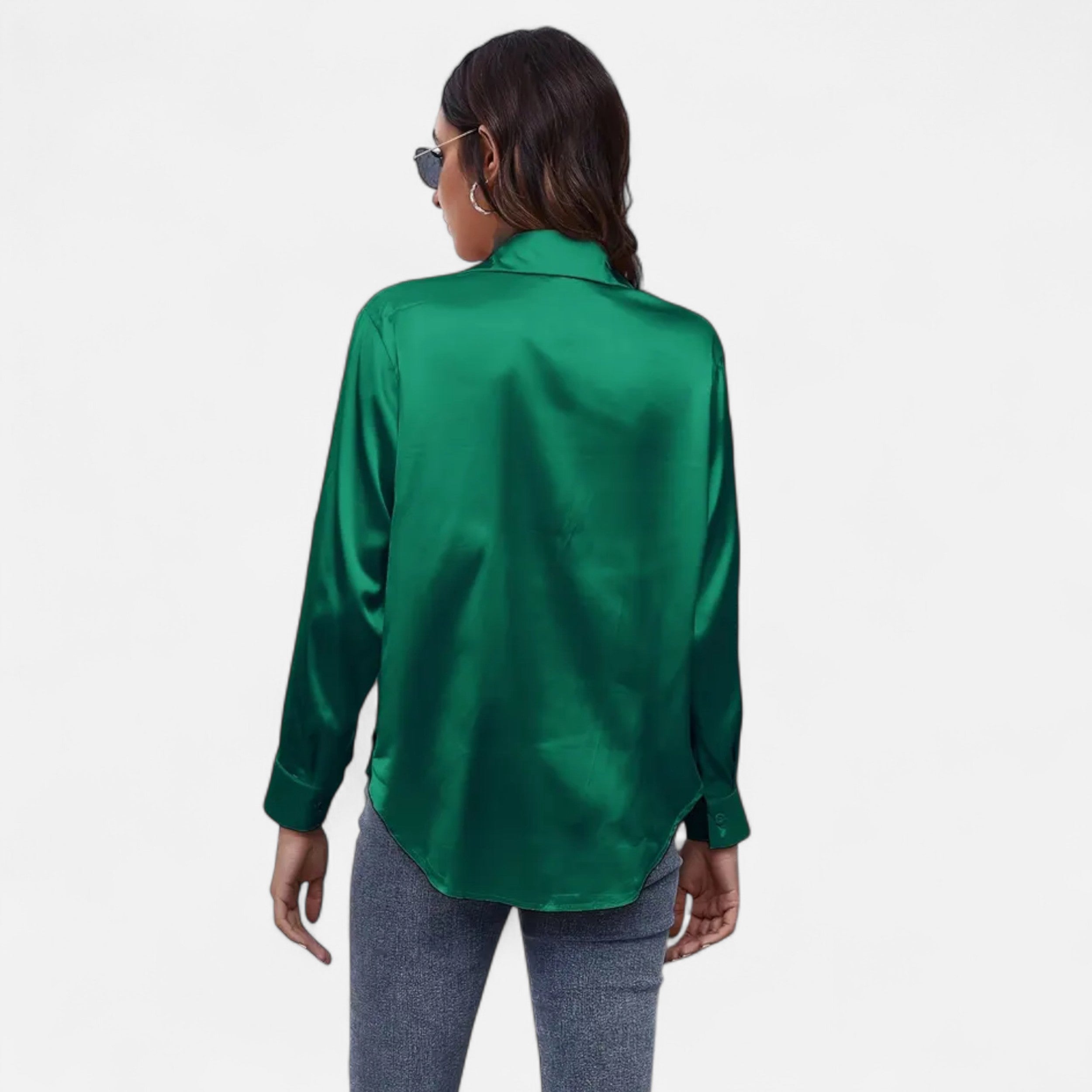 Lazaro Mode | Blusa Satinada de Mujer de Manga Larga – Elegancia Atemporal