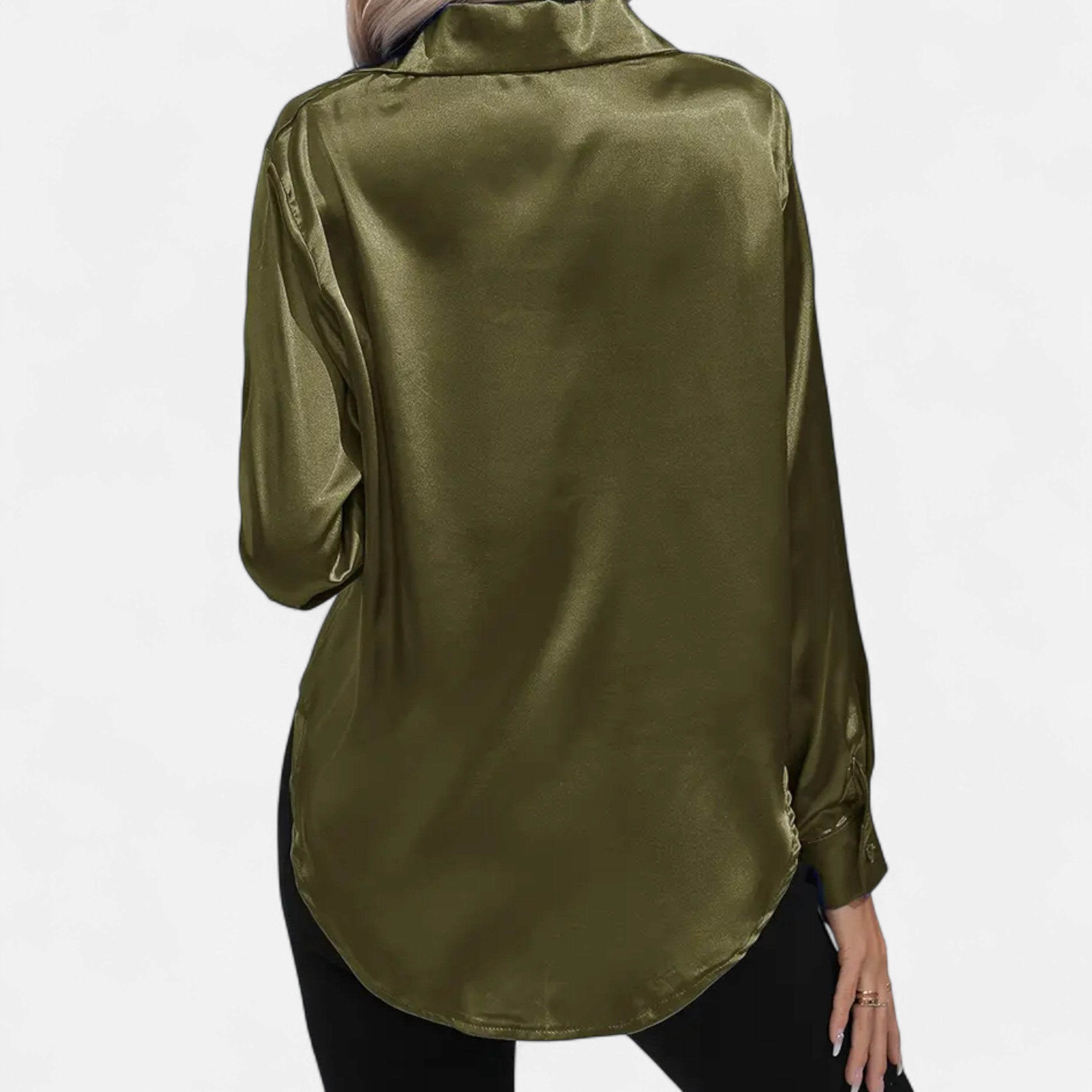 Lazaro Mode | Blusa Satinada de Mujer de Manga Larga – Elegancia Sofisticada