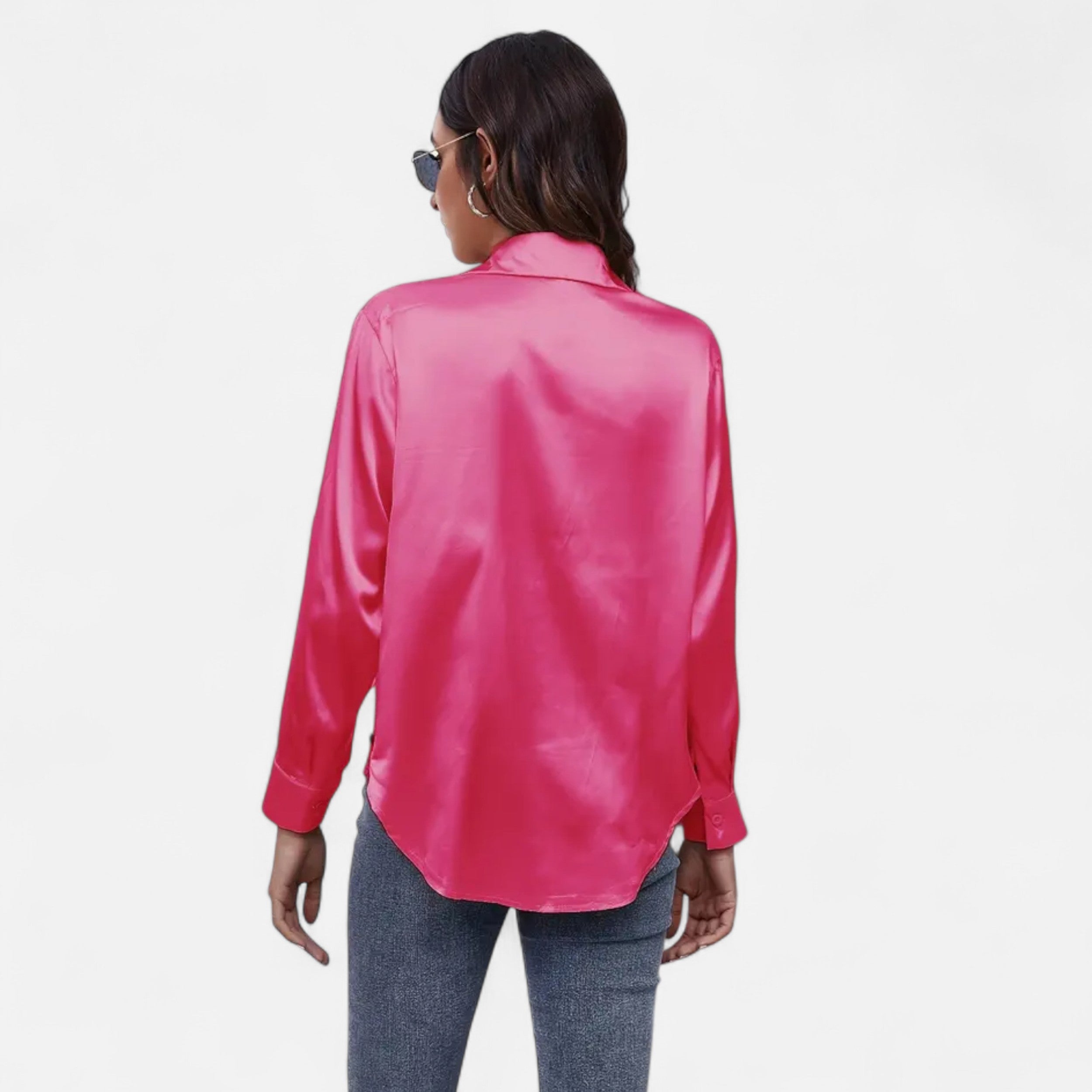 Lazaro Mode | Blusa Satinada de Mujer de Manga Larga – Elegancia Atemporal