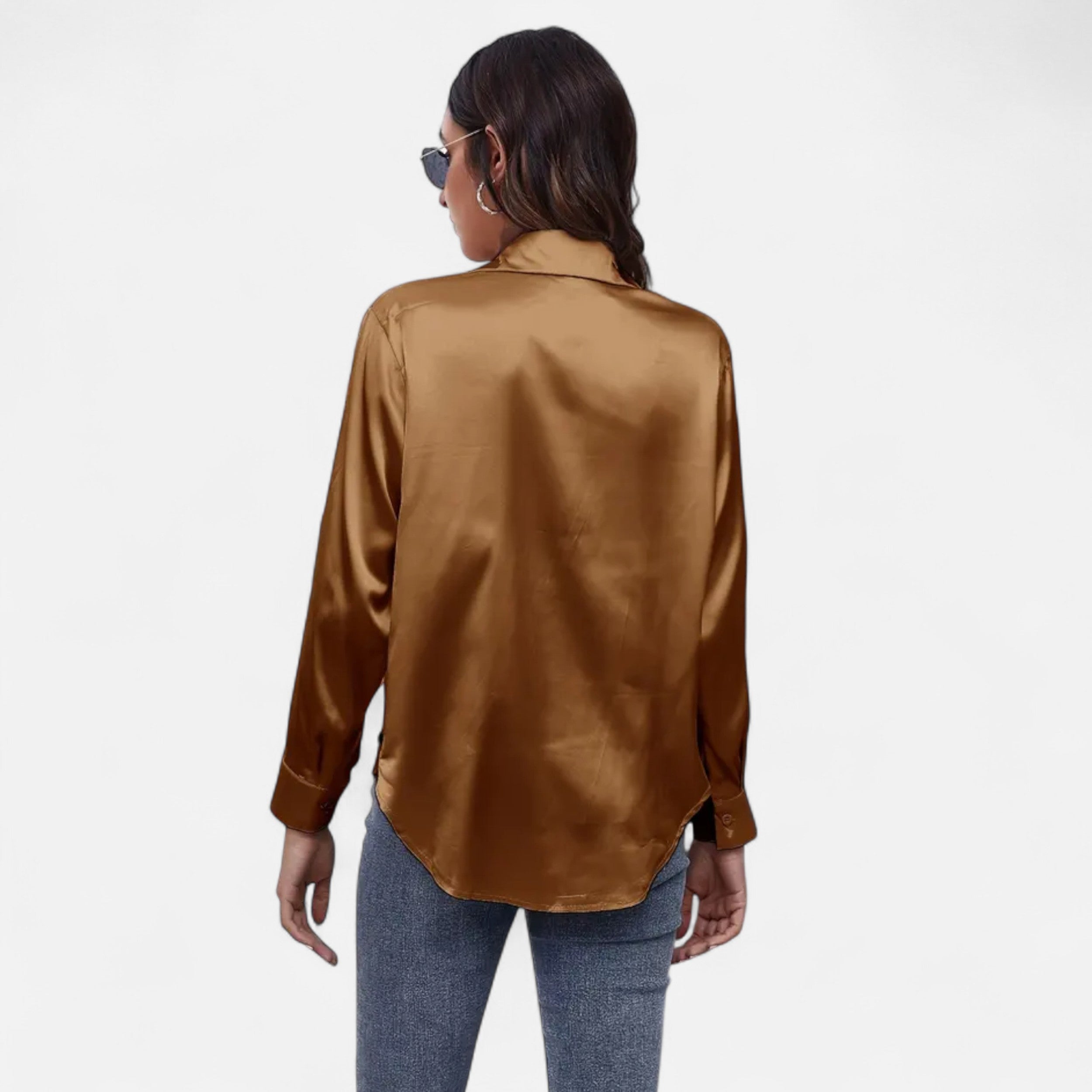 Lazaro Mode | Blusa Satinada de Mujer de Manga Larga – Elegancia Atemporal