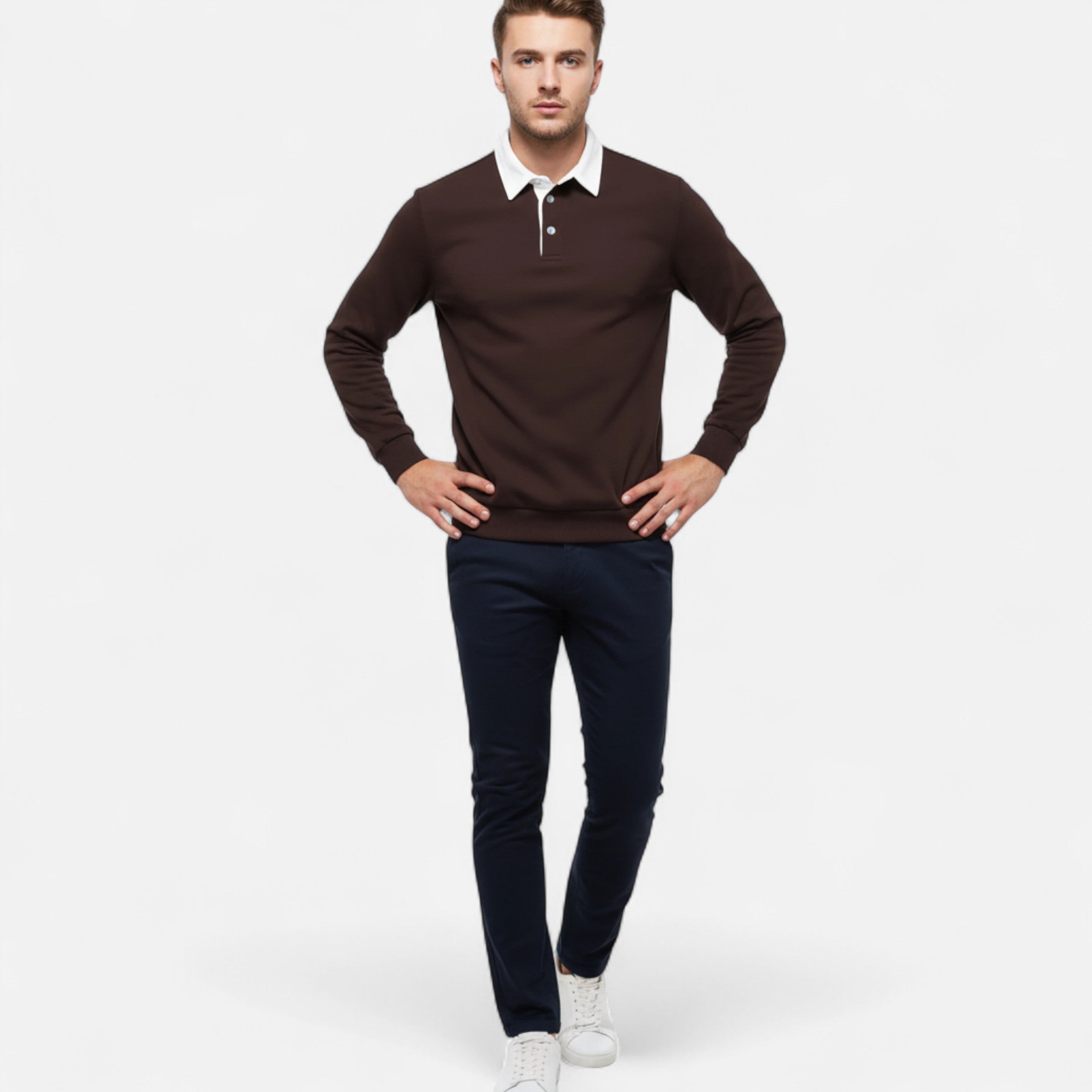 Lazaro Mode | Polo de Hombre de Manga Larga – Estilo Casual y Sofisticado
