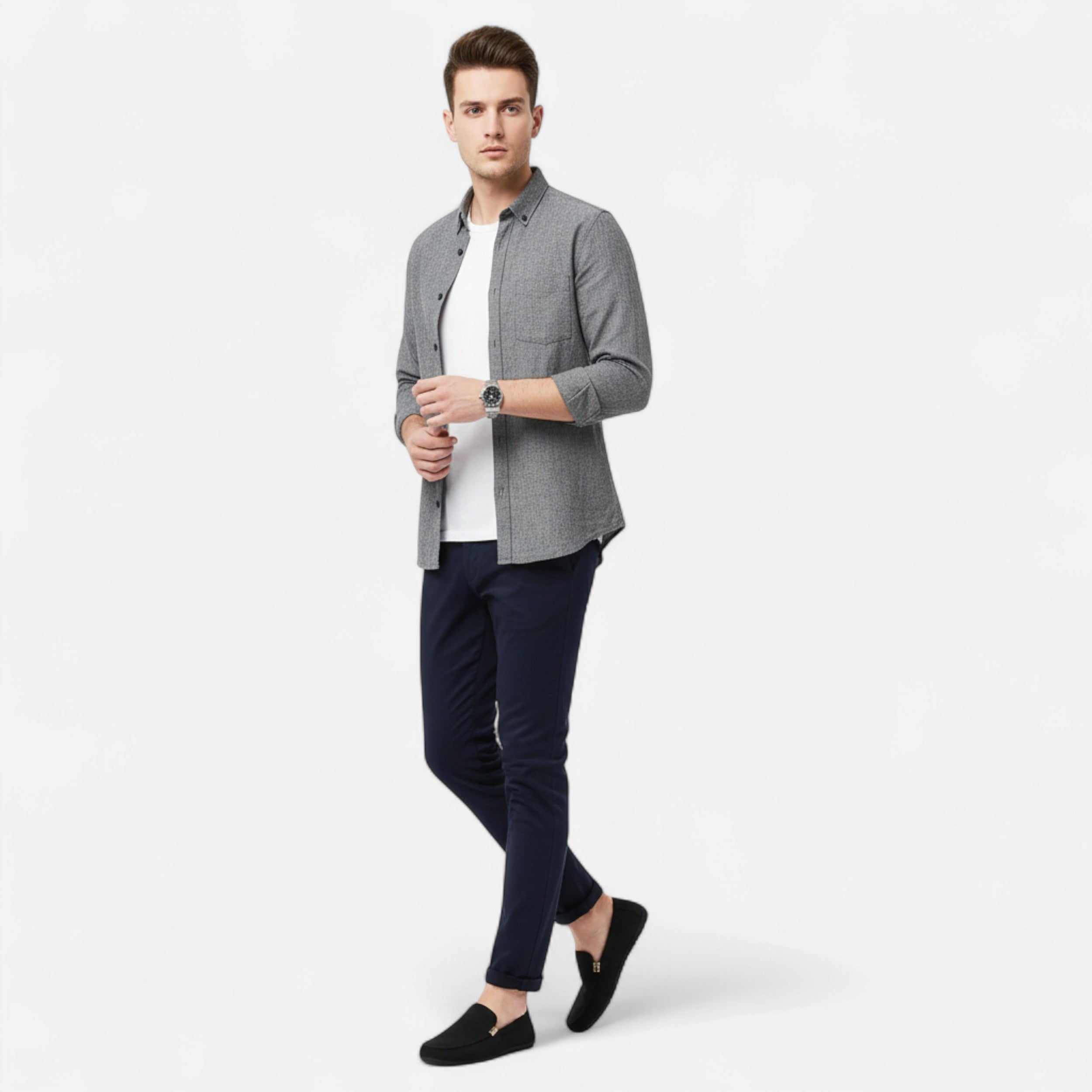 Lazaro Mode | Mocasines de Lona Lisa para Hombre – Estilo Atemporal y Versátil