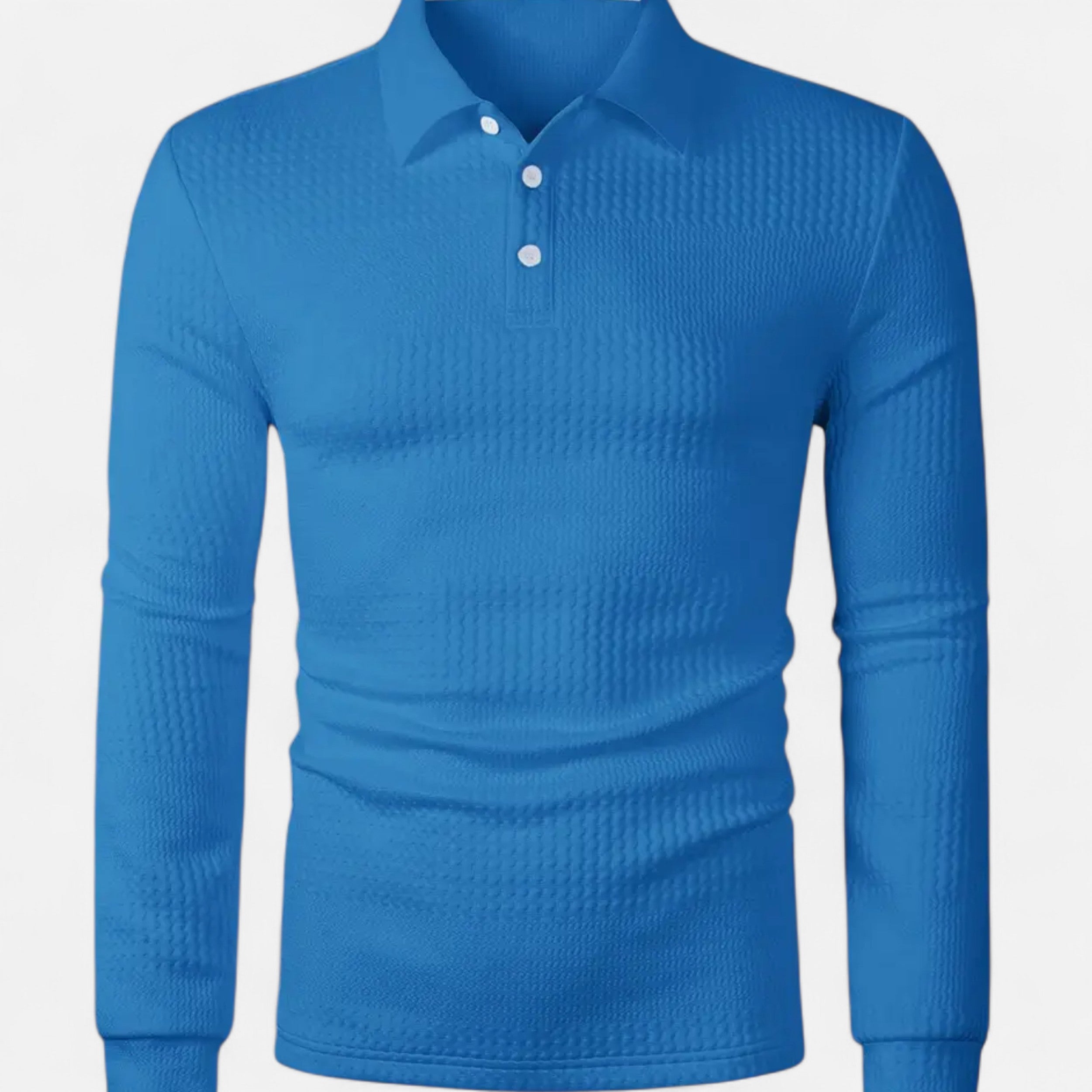 Lazaro Mode | Camiseta Jacquard de Hombre de Manga Larga – Textura y Sofisticación