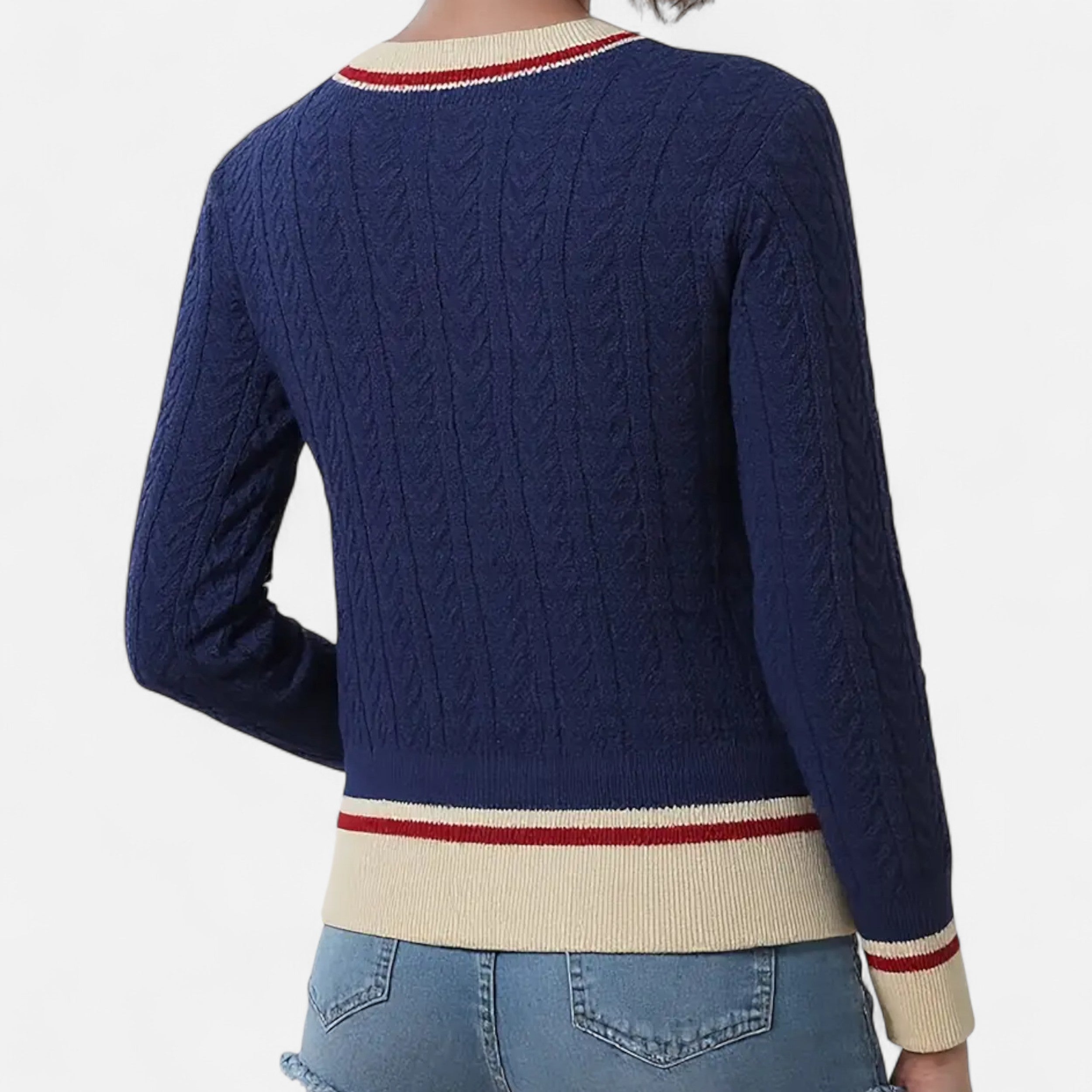 Lazaro Mode | Cárdigan de Mujer a Rayas en Bloques de Color – Estilo Sofisticado y Moderno