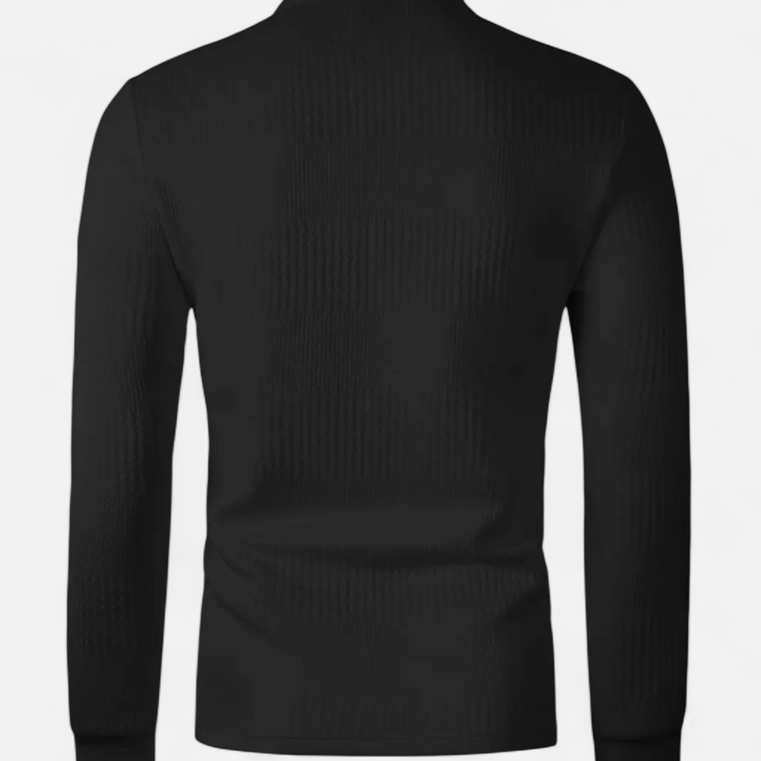 Lazaro Mode | Camiseta Jacquard de Hombre de Manga Larga – Textura y Sofisticación