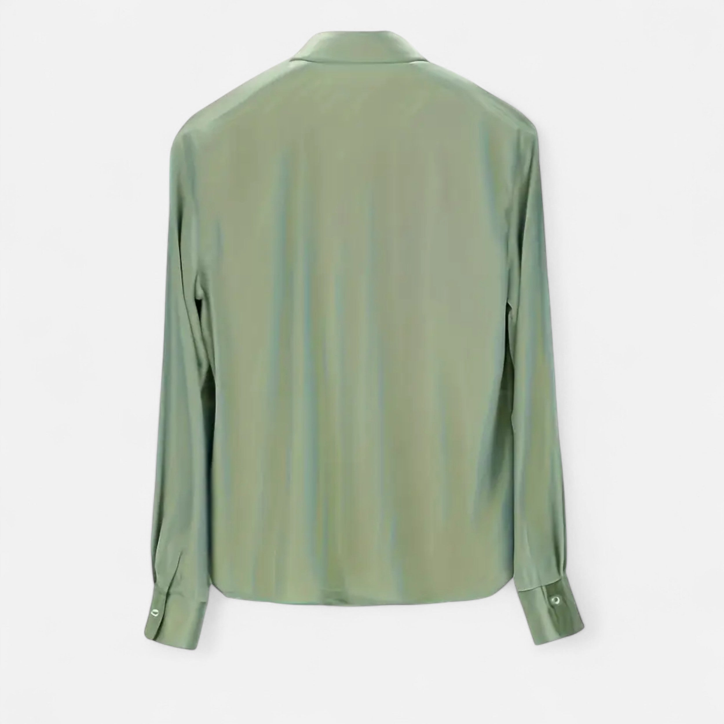 Lazaro Mode | Blusa Satinada de Mujer con Botones y Manga Larga – Distinción Clásica
