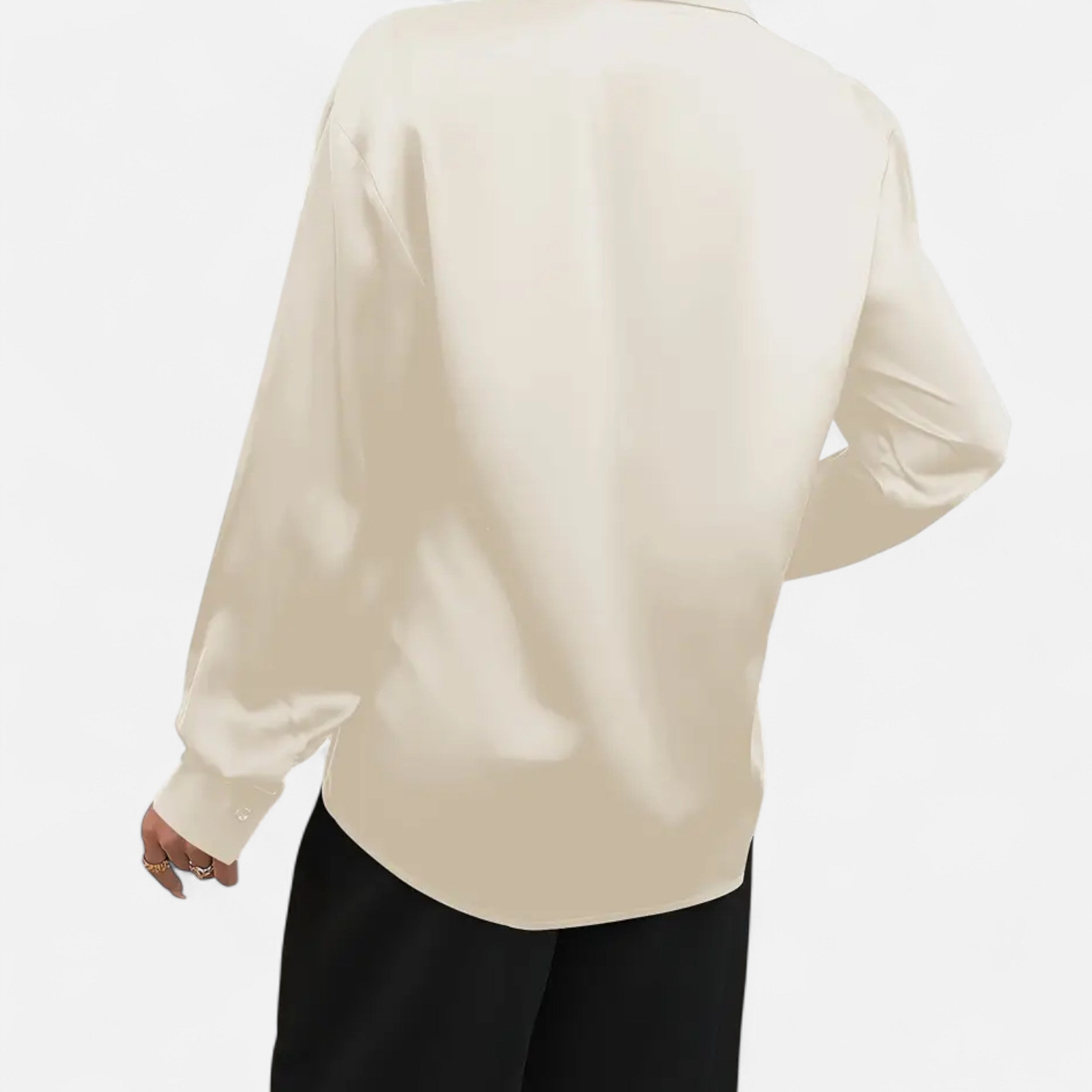 Lazaro Mode | Camisa Satinada de Mujer Abotonada con Manga Larga – Elegancia Atemporal