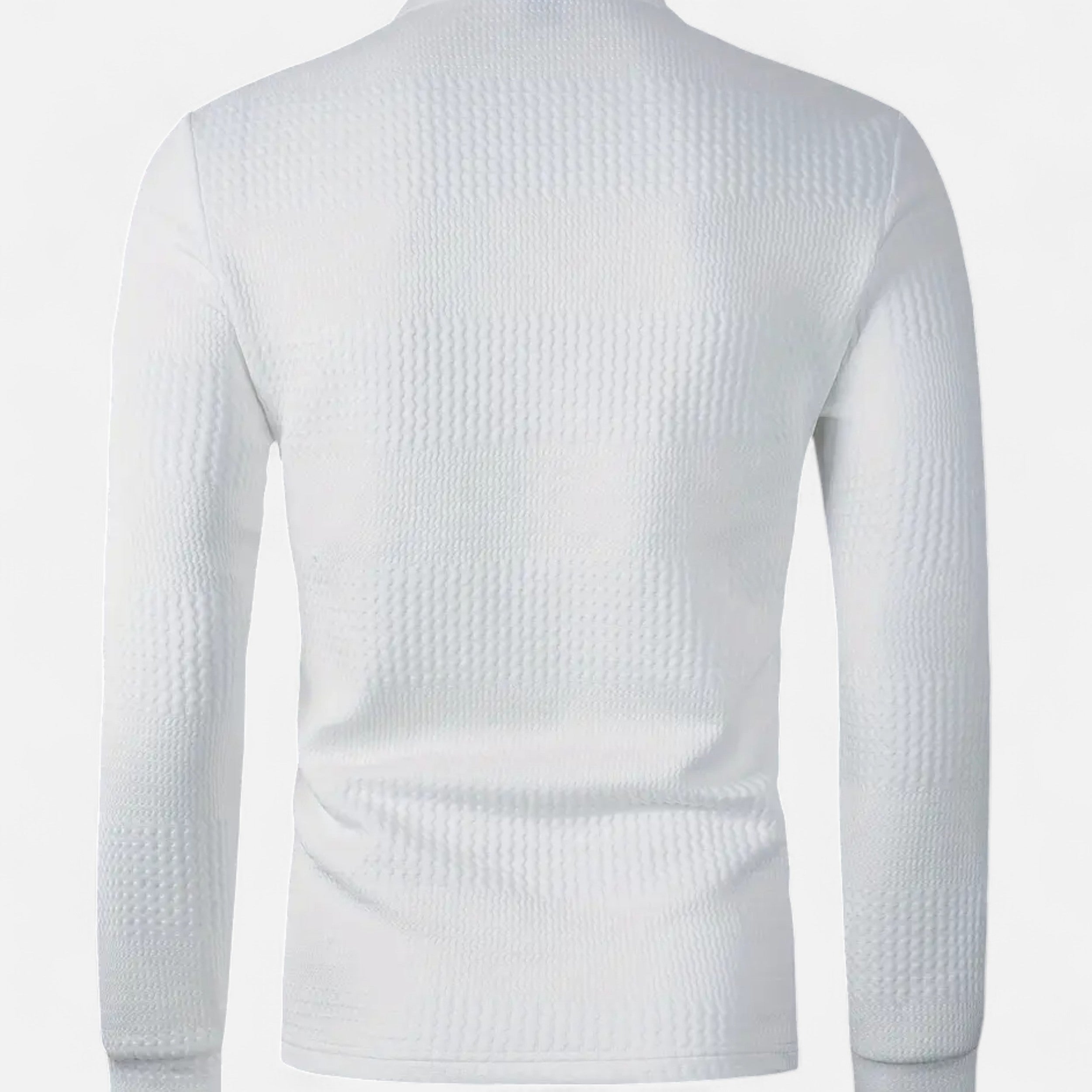Lazaro Mode | Camiseta Jacquard de Hombre de Manga Larga – Textura y Sofisticación