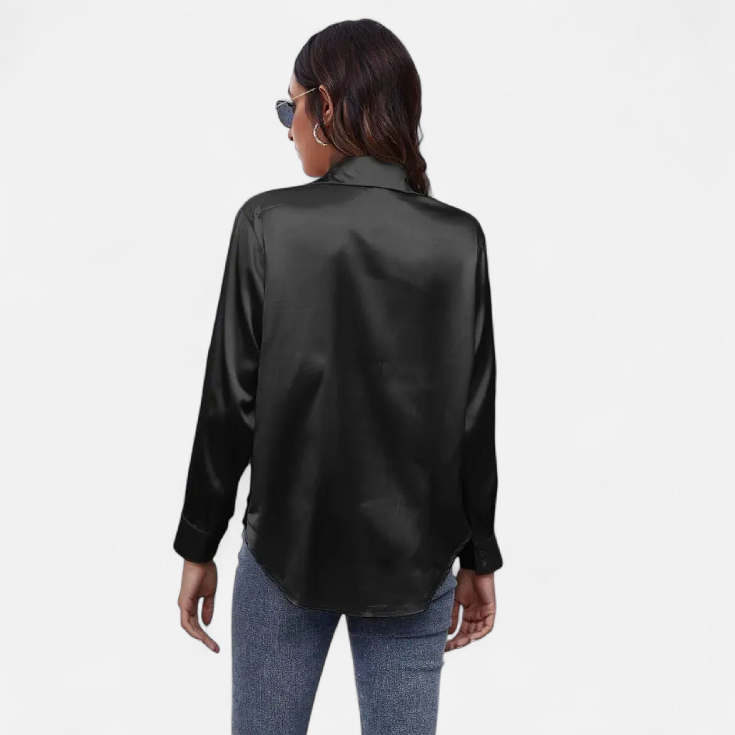 Lazaro Mode | Blusa Satinada de Mujer de Manga Larga – Elegancia Atemporal