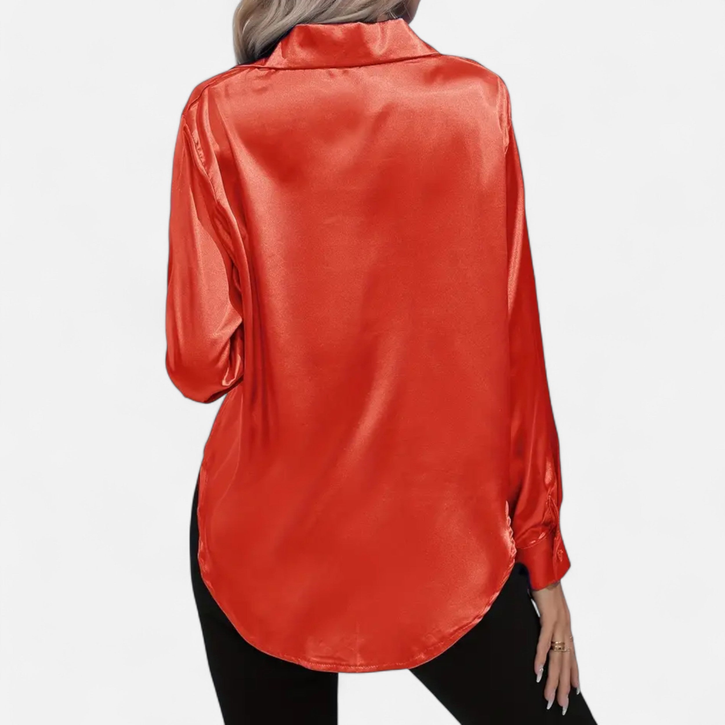 Lazaro Mode | Blusa Satinada de Mujer de Manga Larga – Elegancia Sofisticada