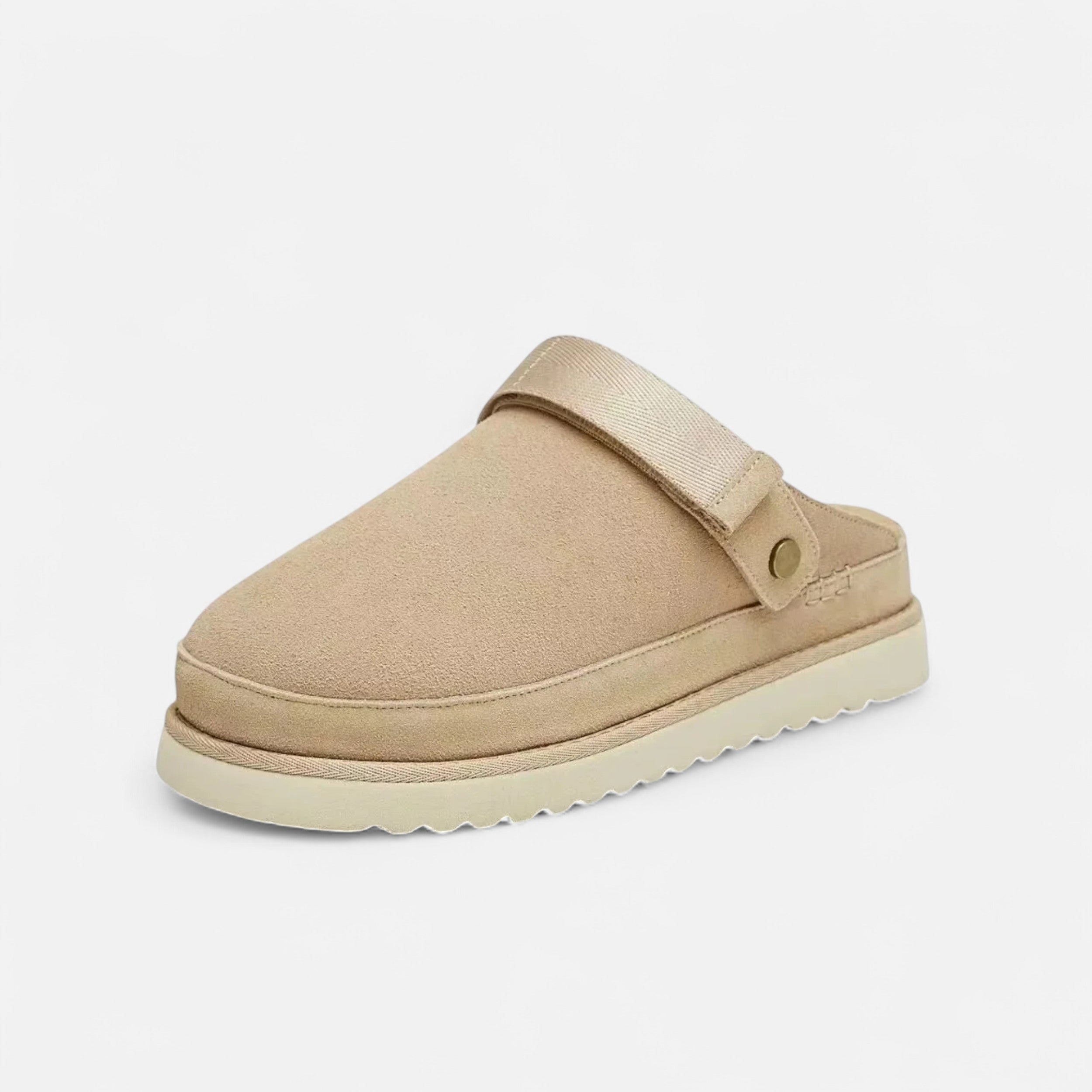 Women's Leather slippers with thick soles