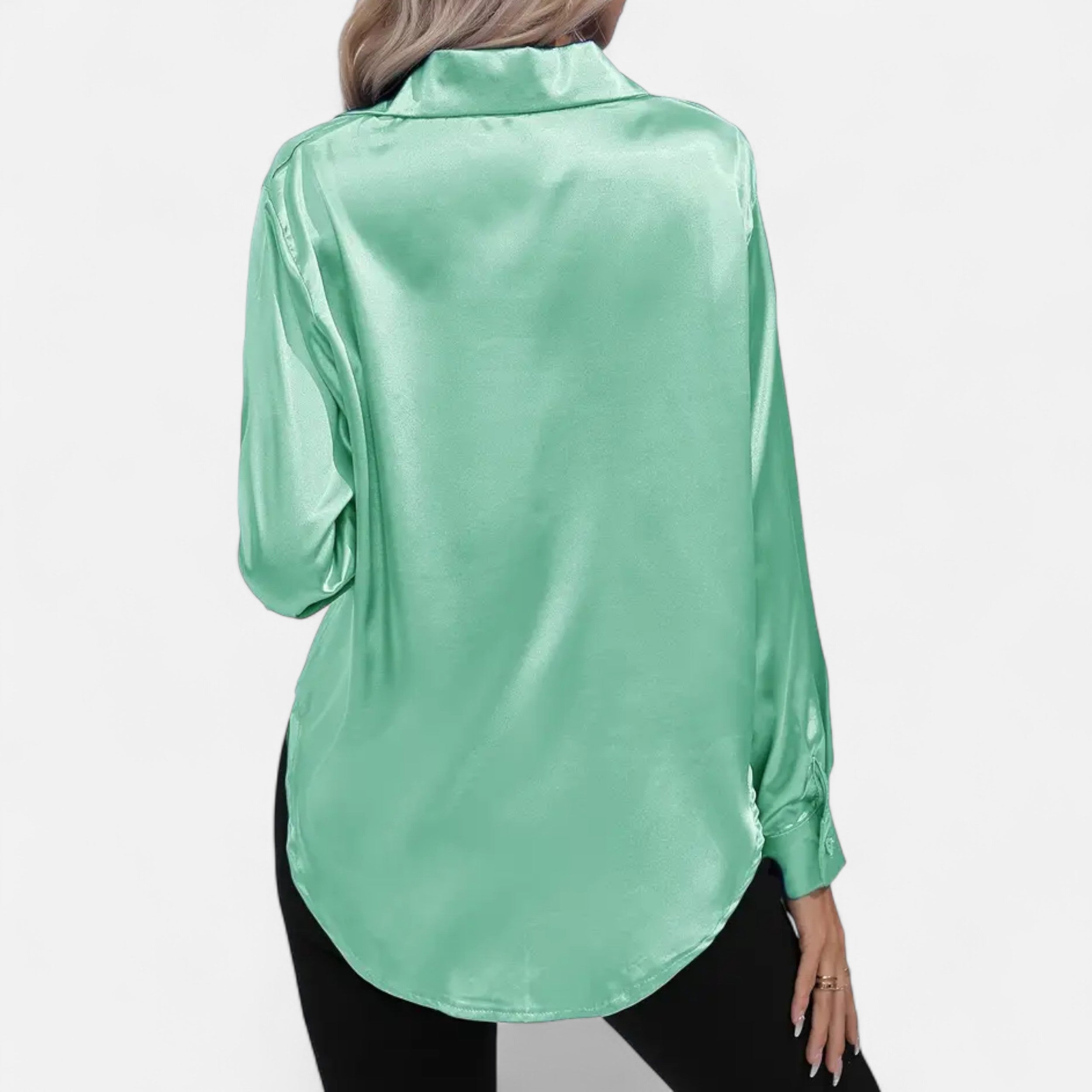 Lazaro Mode | Blusa Satinada de Mujer de Manga Larga – Elegancia Sofisticada