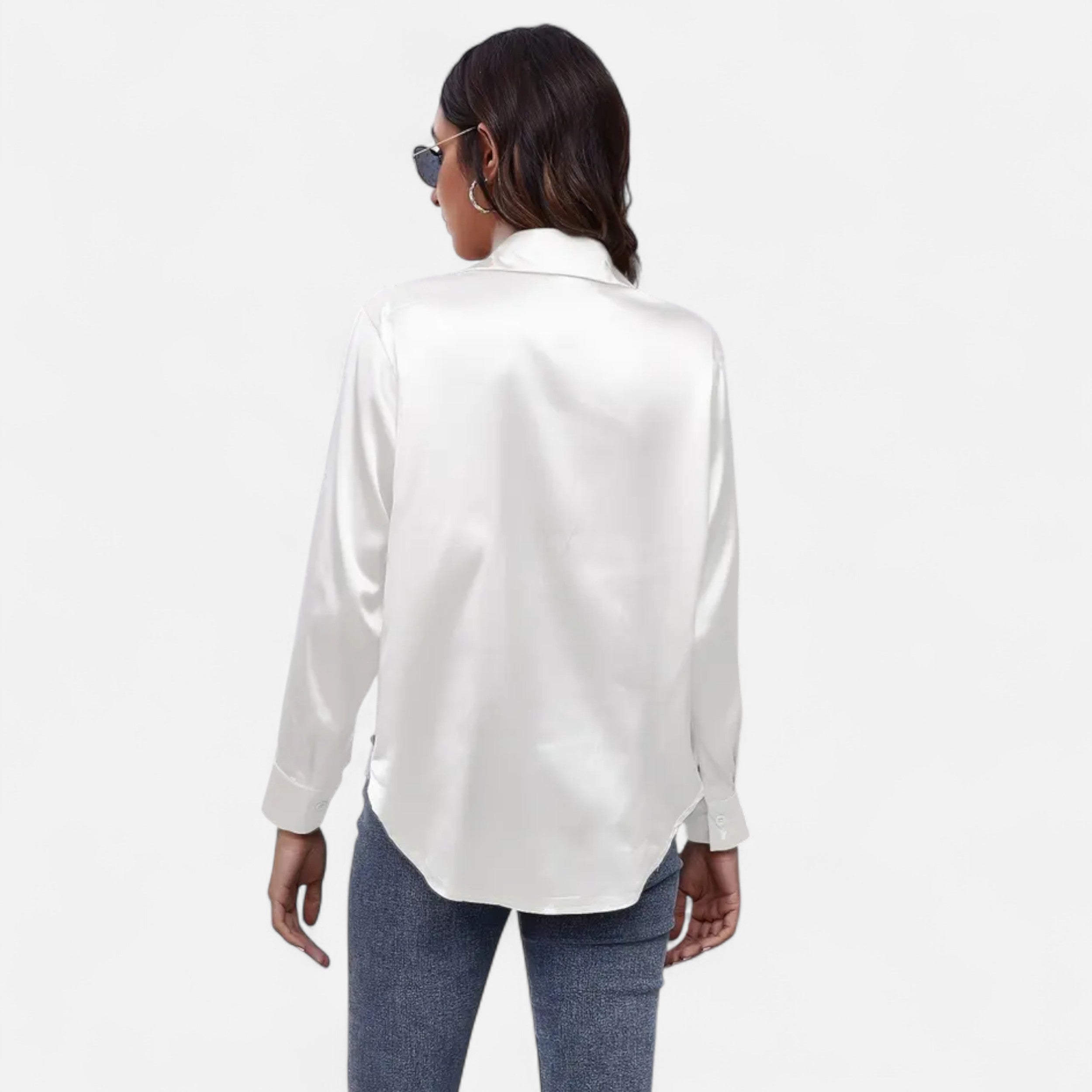 Lazaro Mode | Blusa Satinada de Mujer de Manga Larga – Elegancia Atemporal