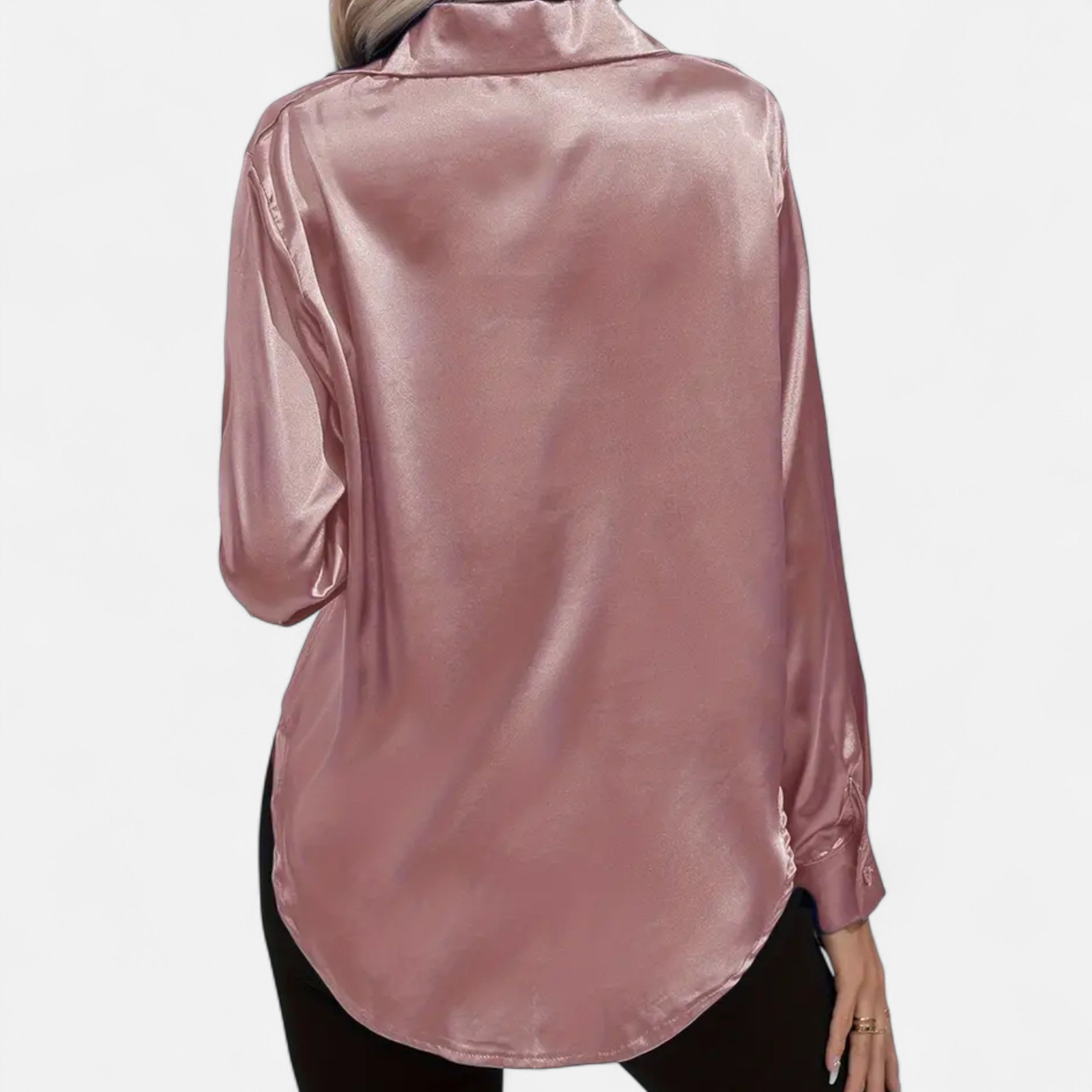 Lazaro Mode | Blusa Satinada de Mujer de Manga Larga – Elegancia Sofisticada