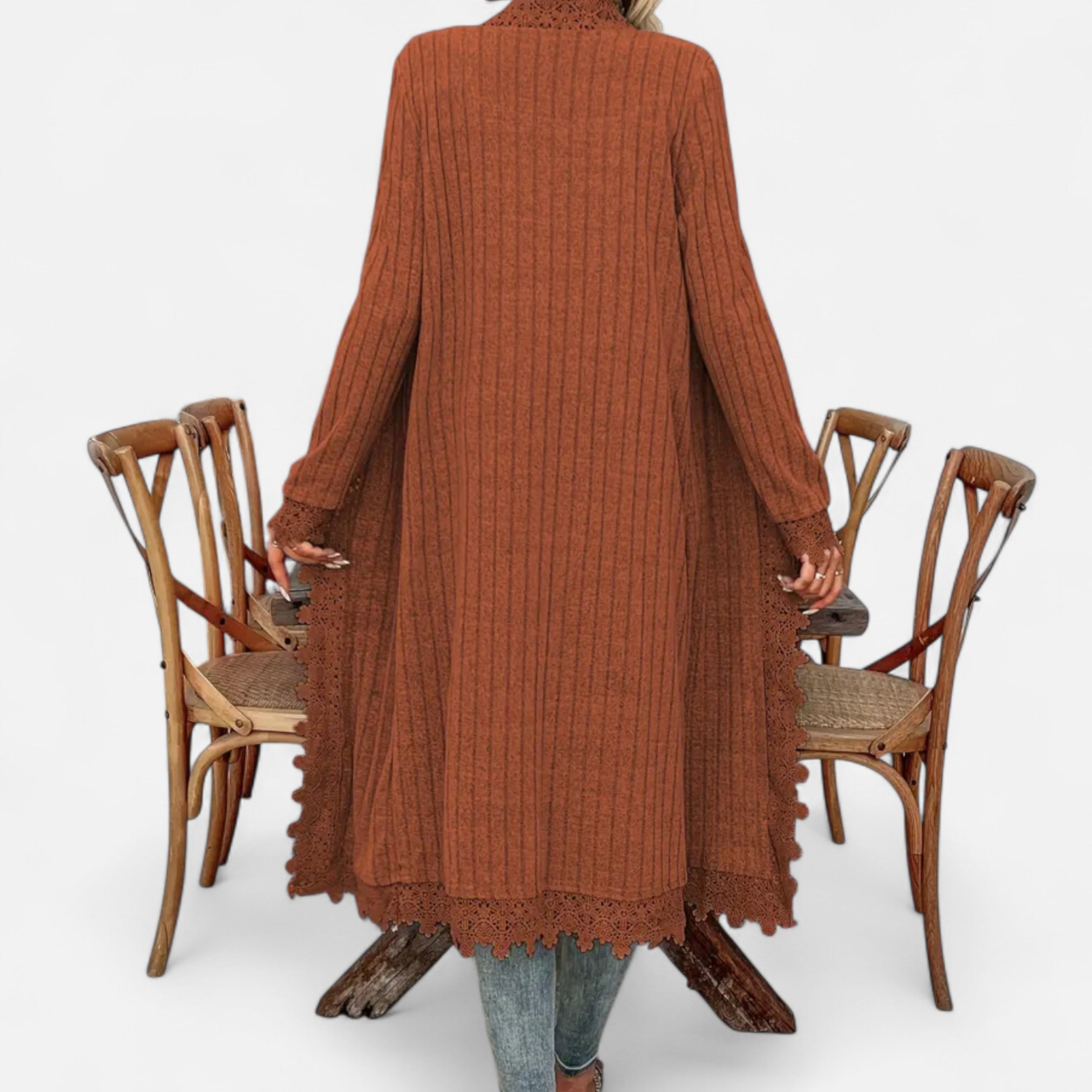 Lazaro Mode | Cárdigan de Mujer con Encaje – Encanto Clásico y Delicadeza Moderna