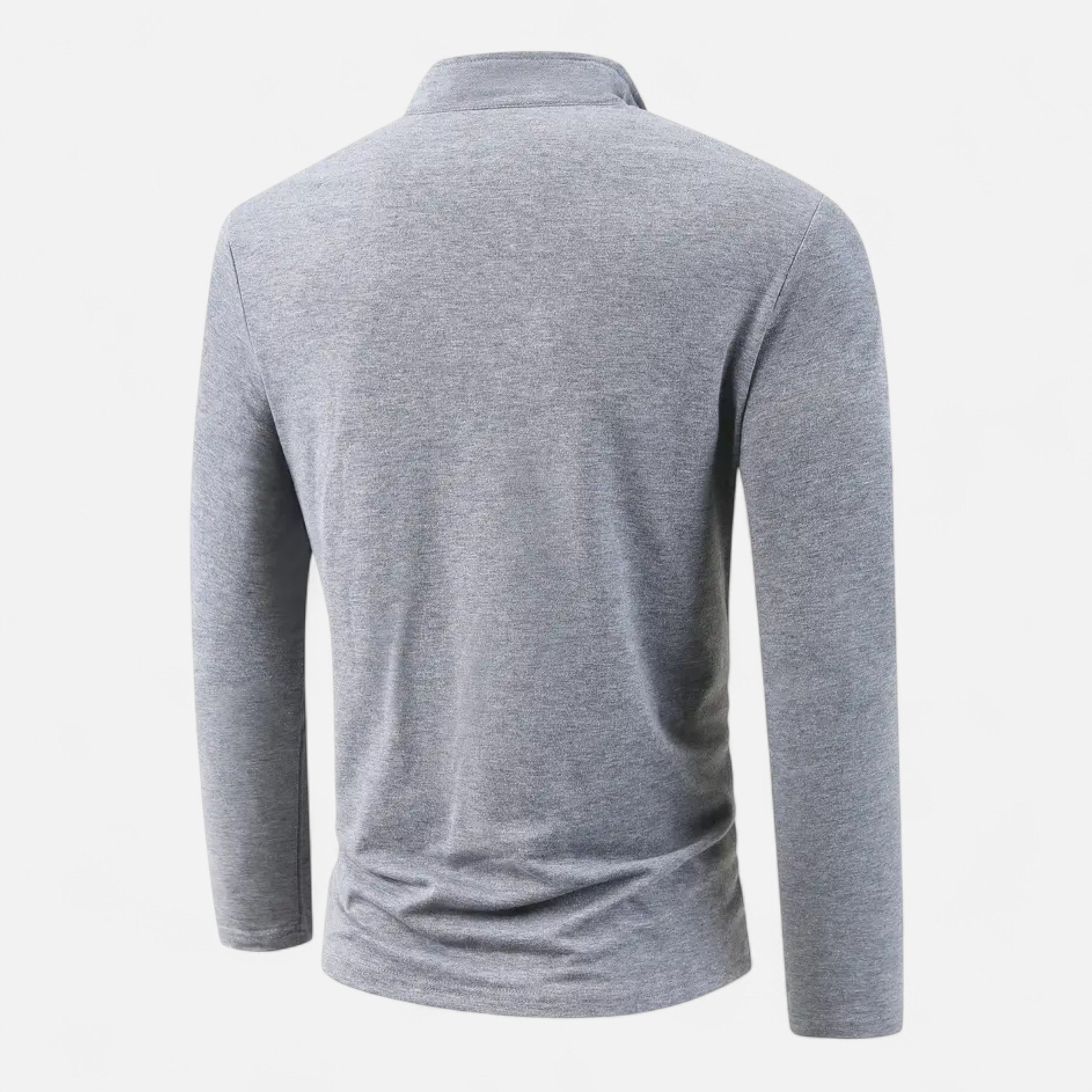 Lazaro Mode | Camiseta de Hombre con Cremallera Media y Manga Larga – Elegancia Cotidiana Refinada