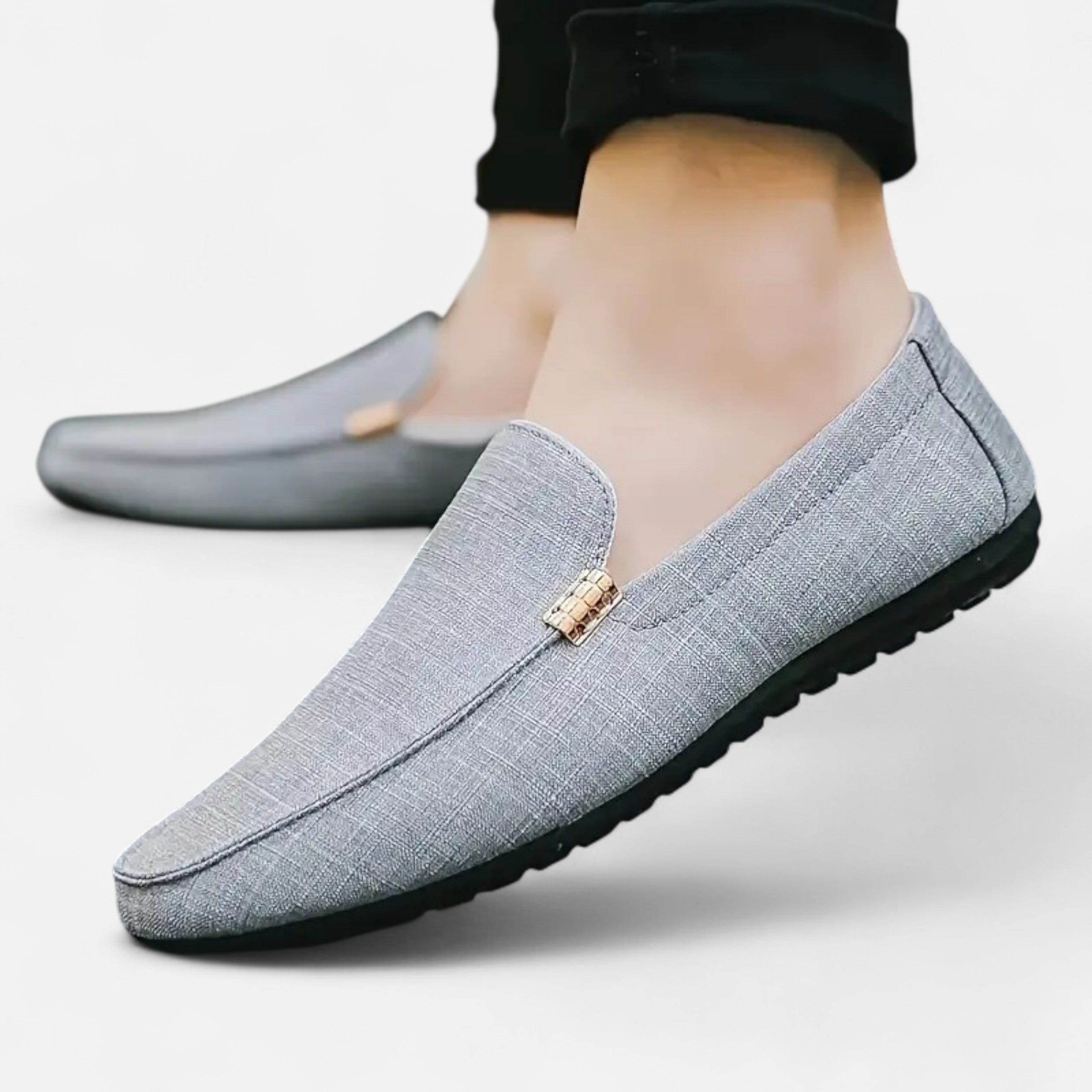 Lazaro Mode | Mocasines de Lona Lisa para Hombre – Estilo Atemporal y Versátil