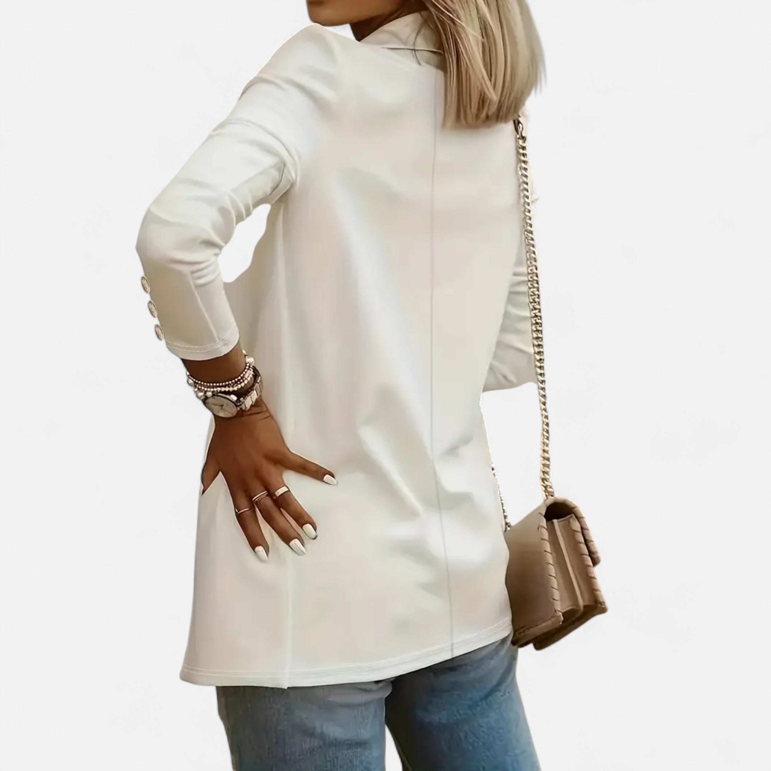 Women’s Chic Mid-Length Lapel Cardigan