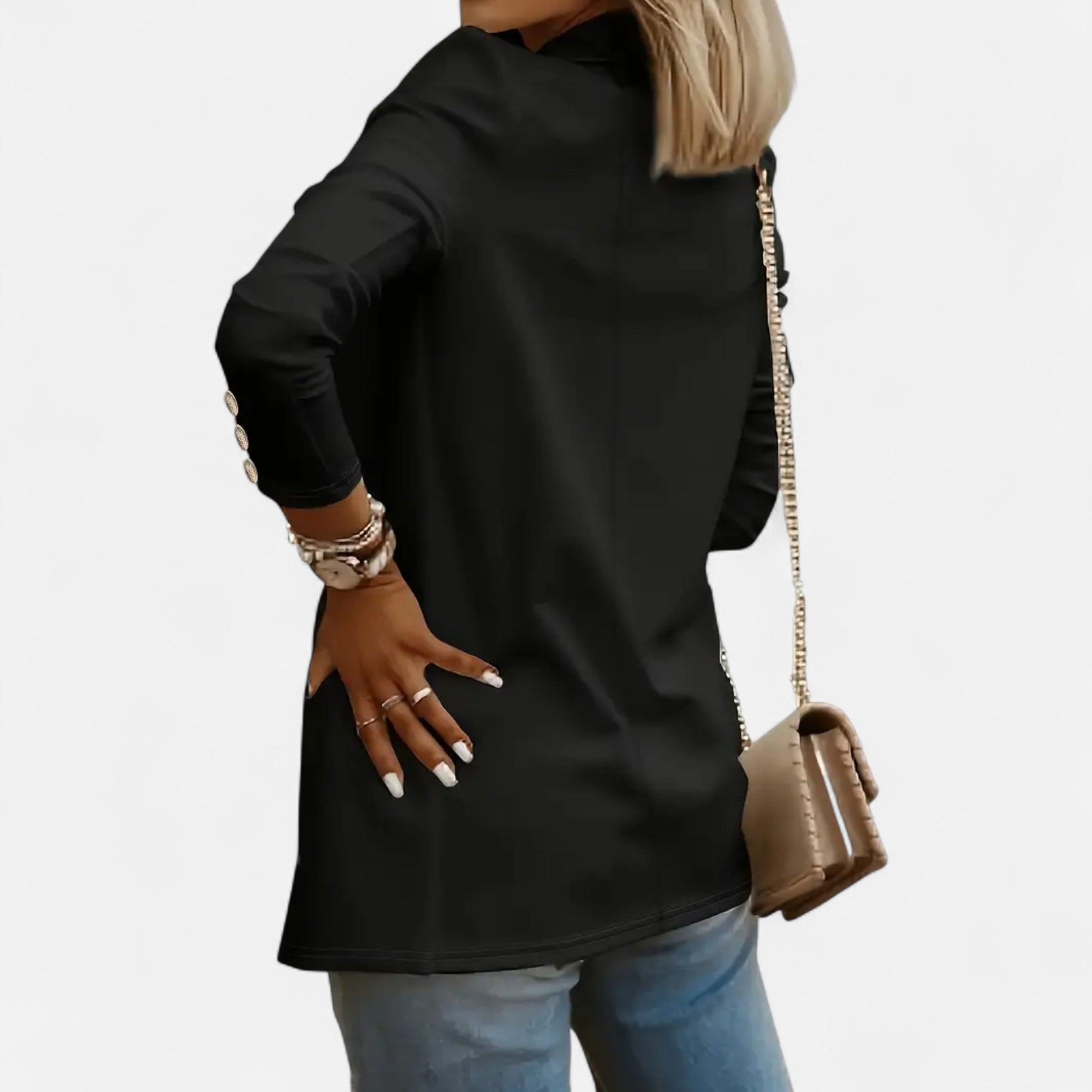 Women’s Chic Mid-Length Lapel Cardigan