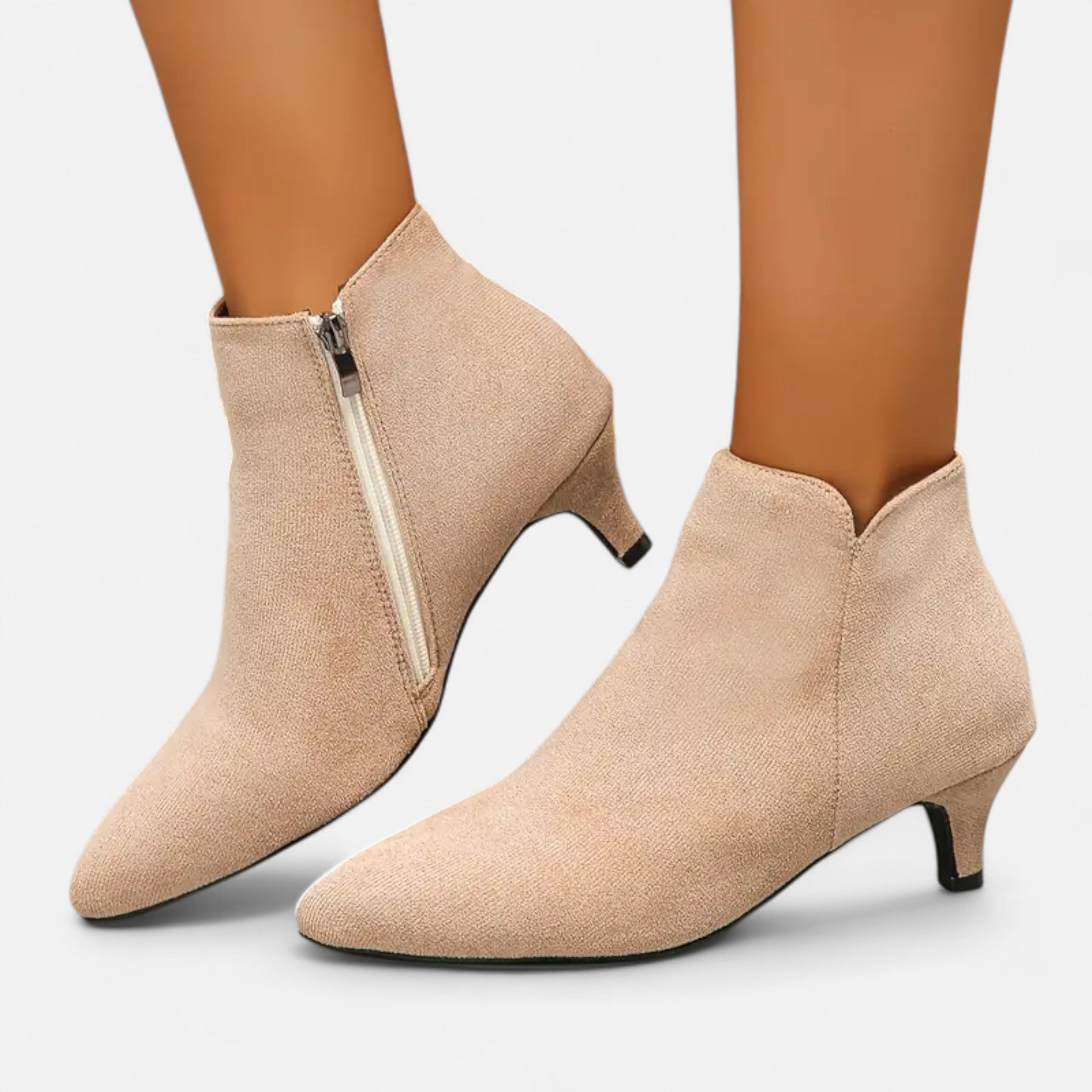 Women’s Kitten Heel Pointed Ankle Boots