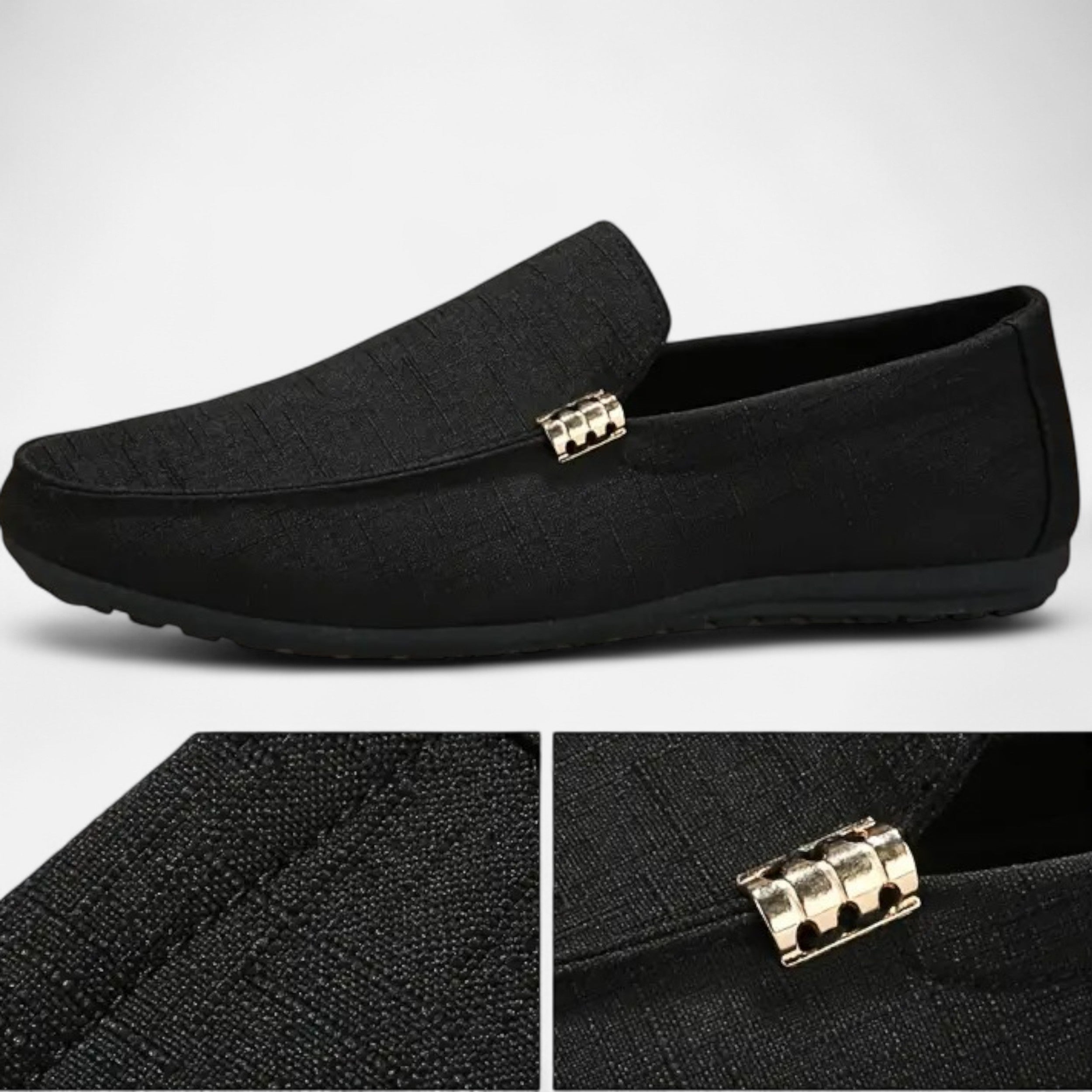 Lazaro Mode | Mocasines de Lona Lisa para Hombre – Estilo Atemporal y Versátil